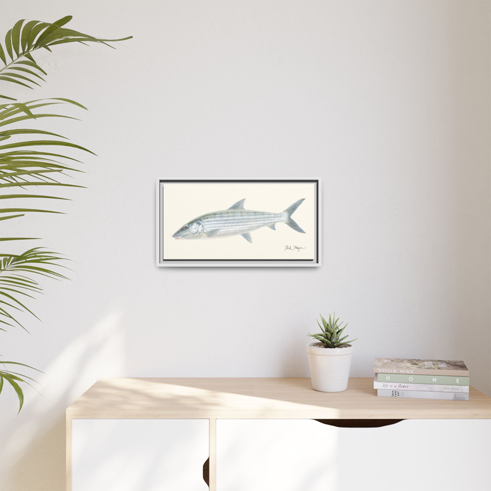 Bonefish Framed Canvas Print Printify