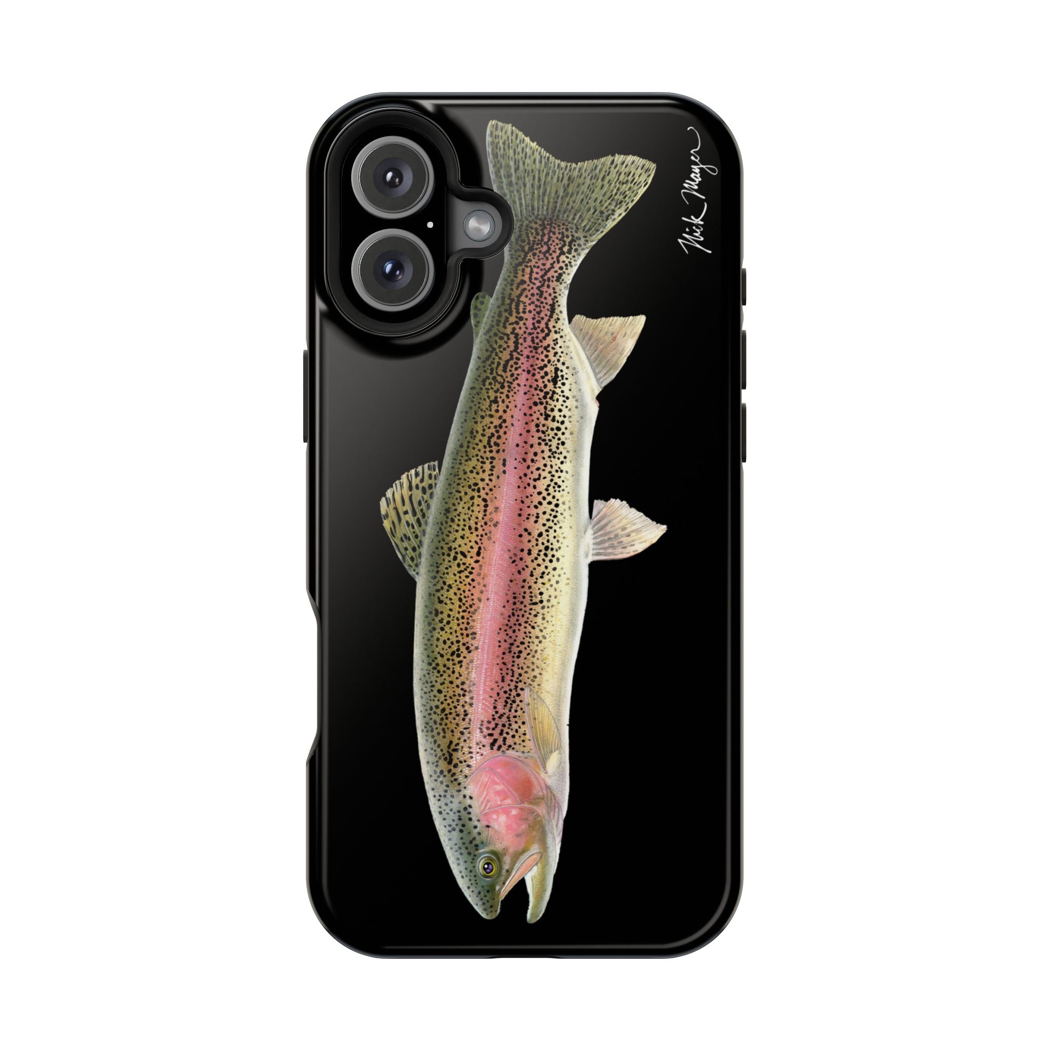 Rainbow Trout MagSafe Black iPhone Case
