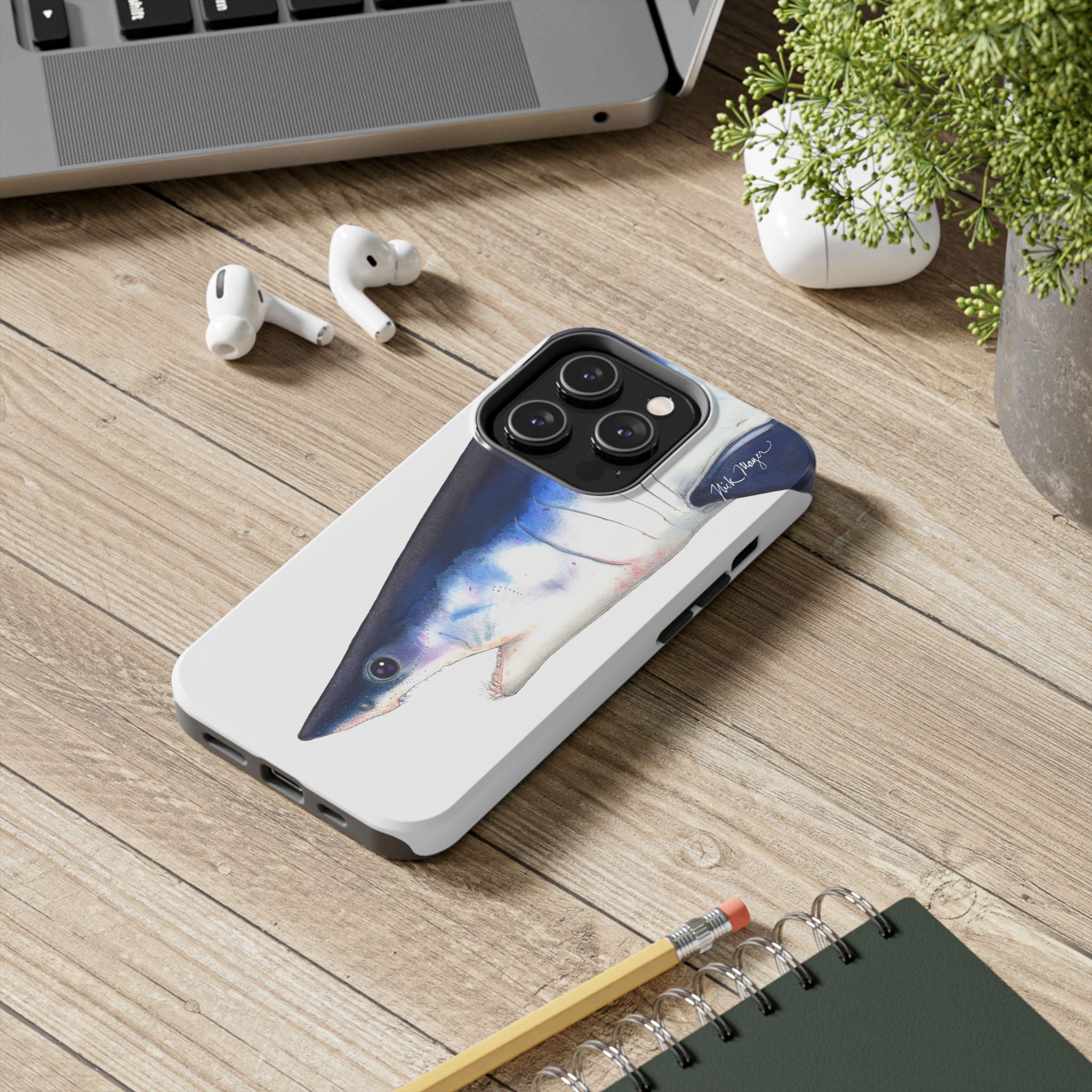 Mako Shark Face White Phone Case (iPhone)