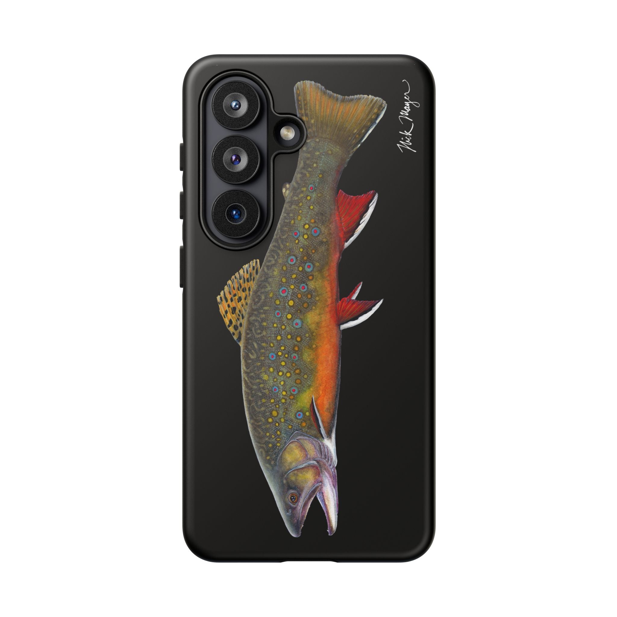 Brook Trout Black Phone Cases (Samsung) Printify