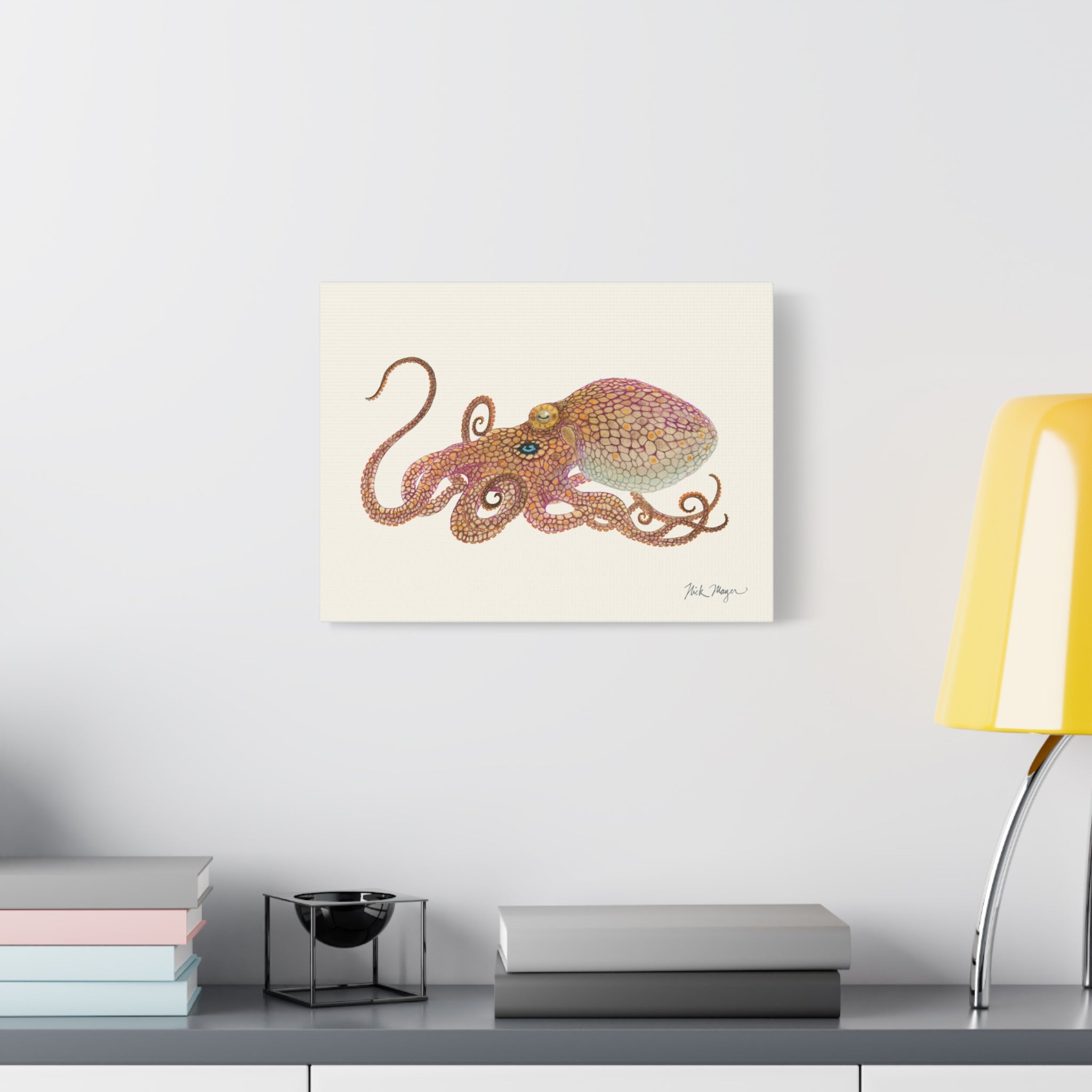California Two Spot Octopus Canvas Print