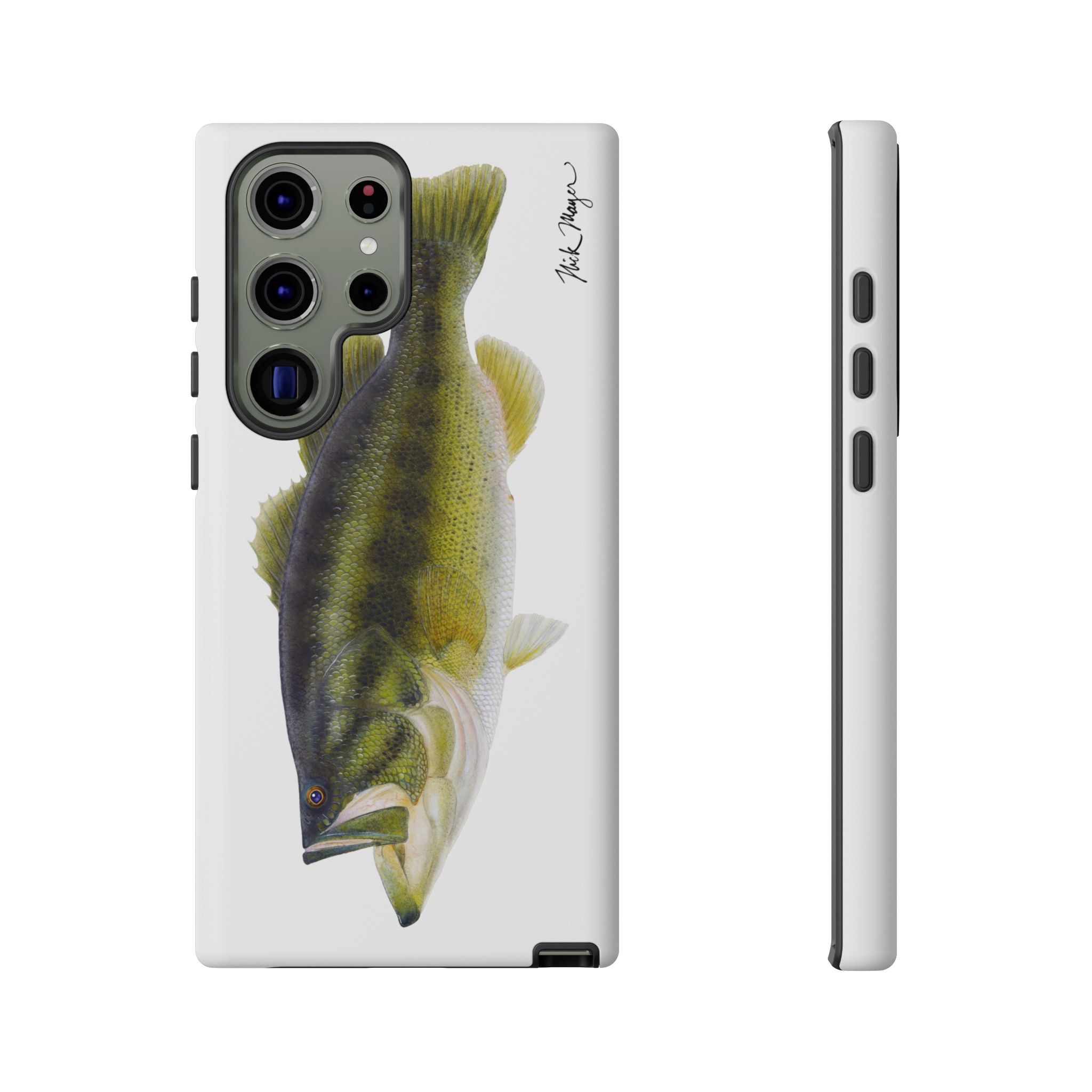 Largemouth Bass White Phone Case (Samsung) Printify