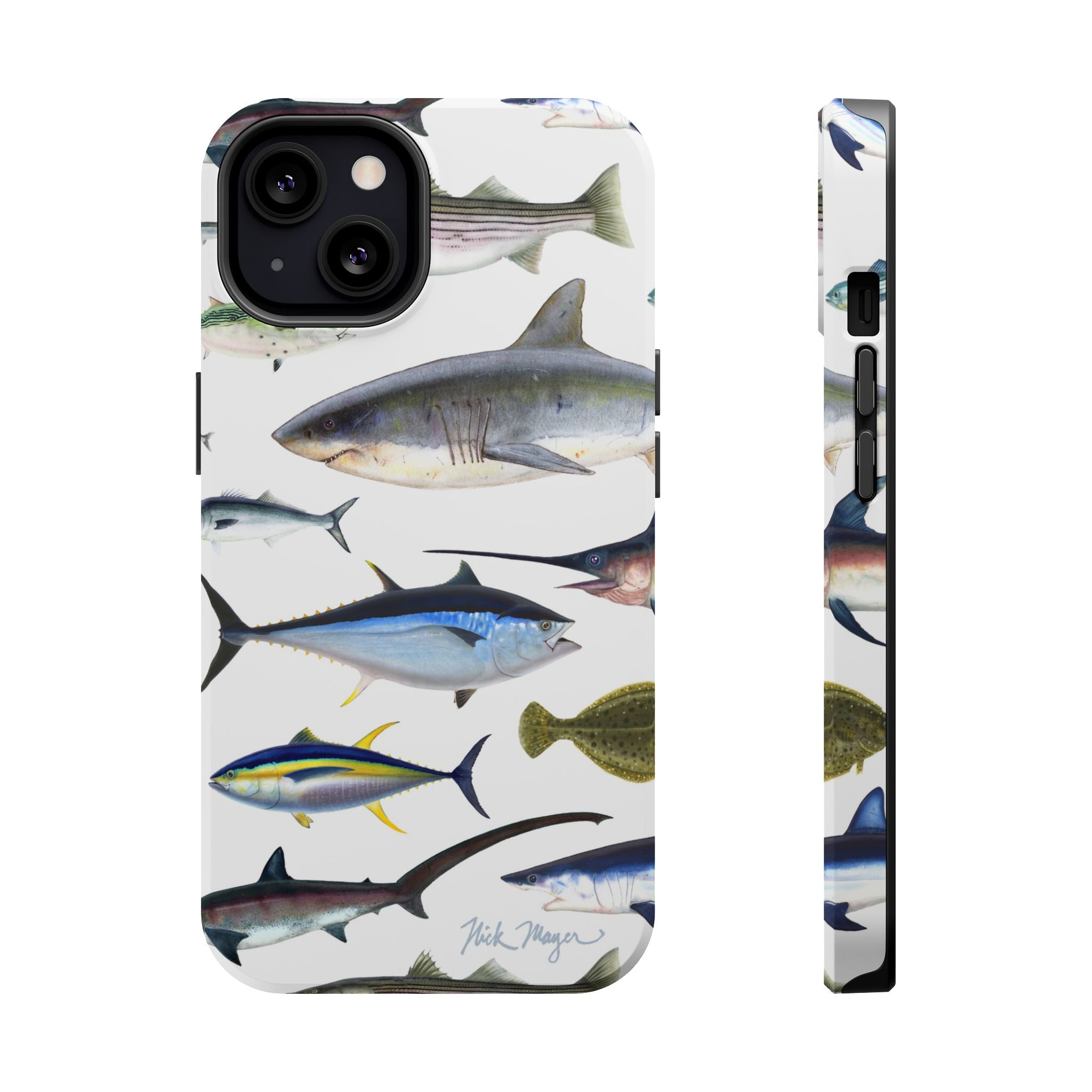New England Fish White MagSafe iPhone Case