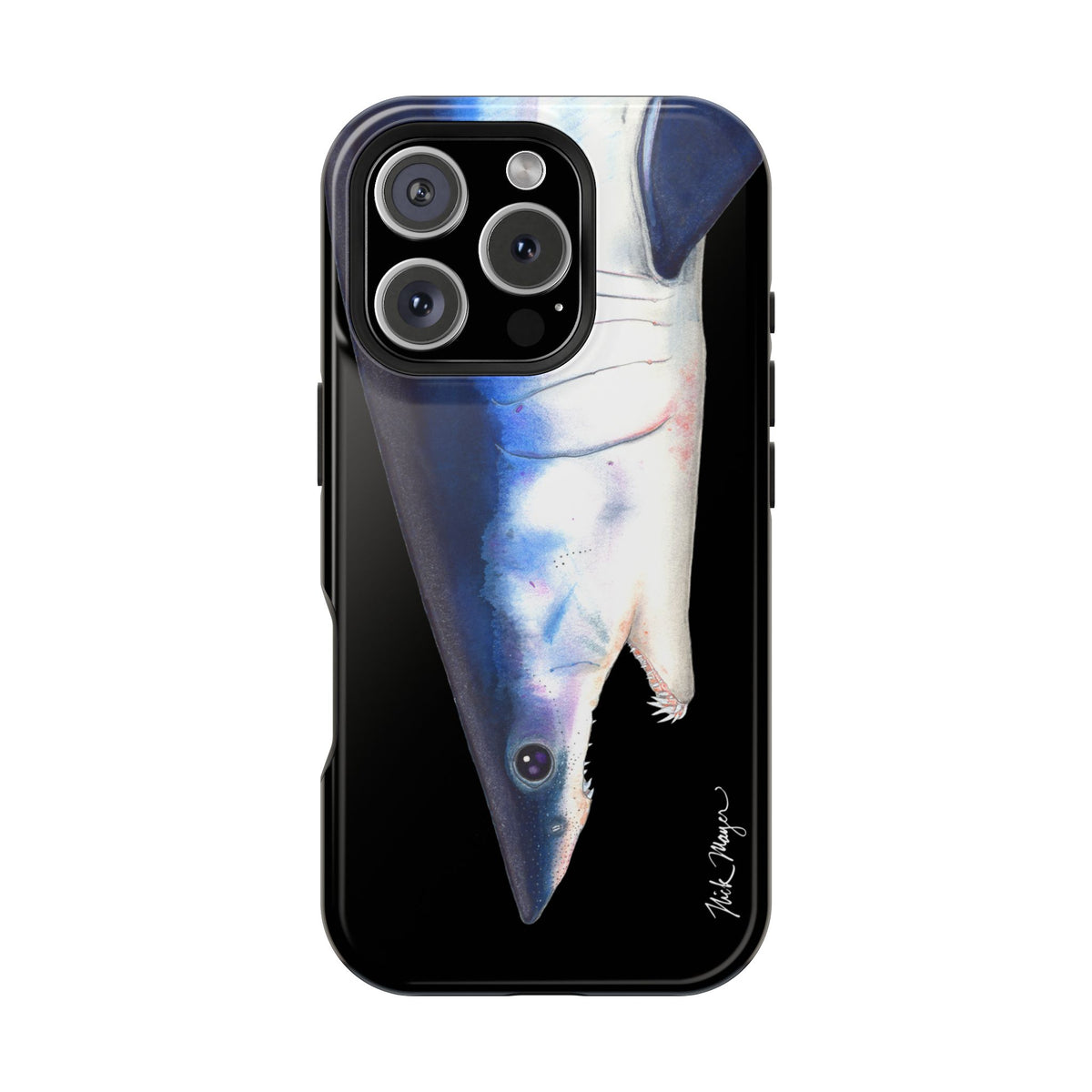 Mako Shark Face MagSafe Black iPhone Case Printify