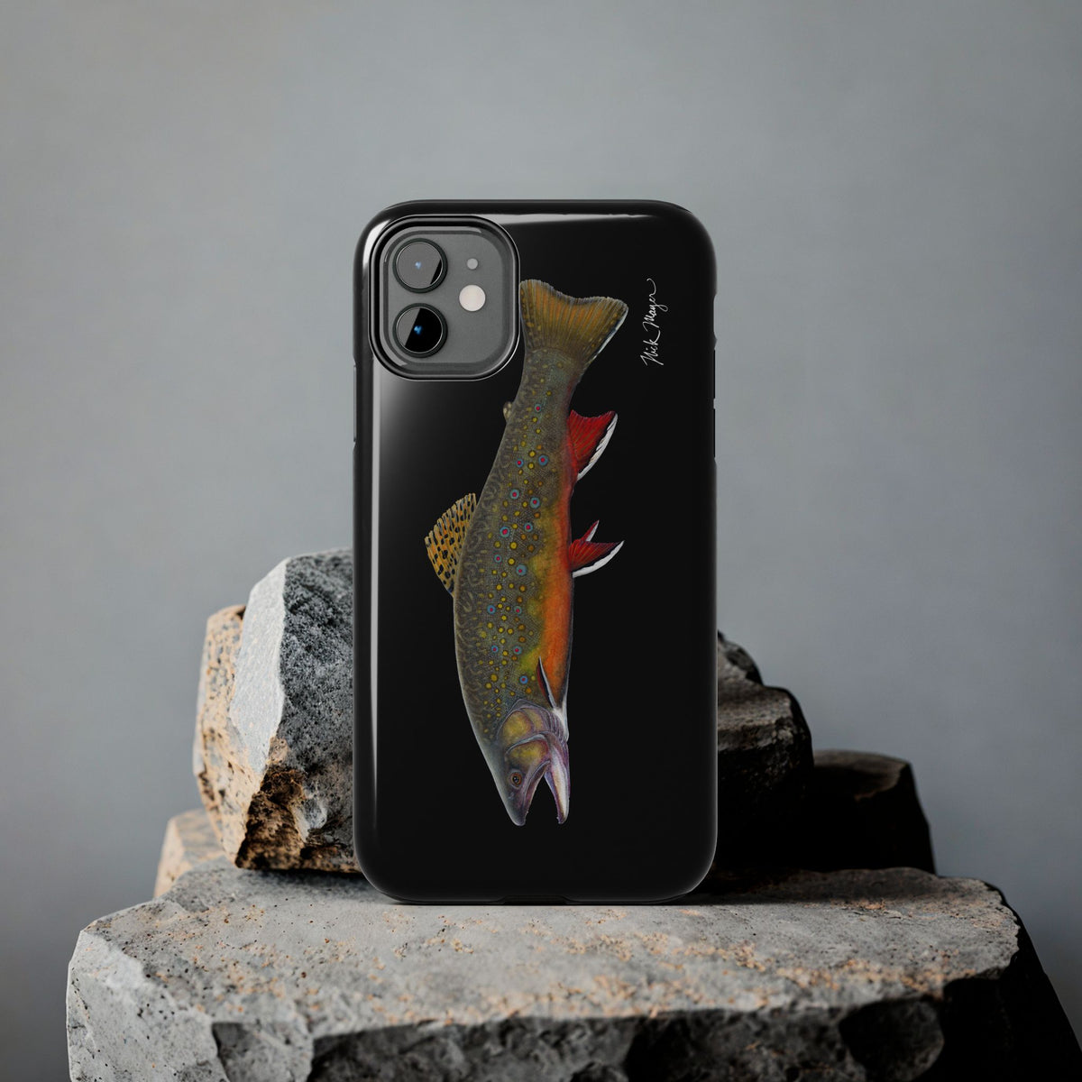 Brook Trout Black Phone Case (iPhone) Printify
