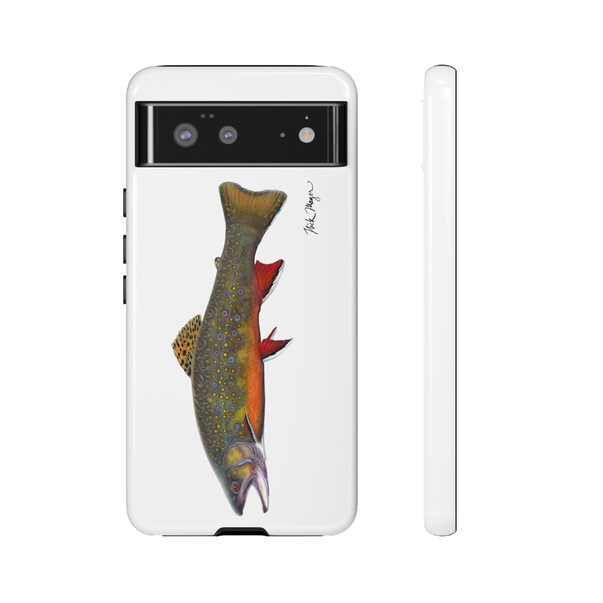 Brook Trout White Phone Case (Samsung)