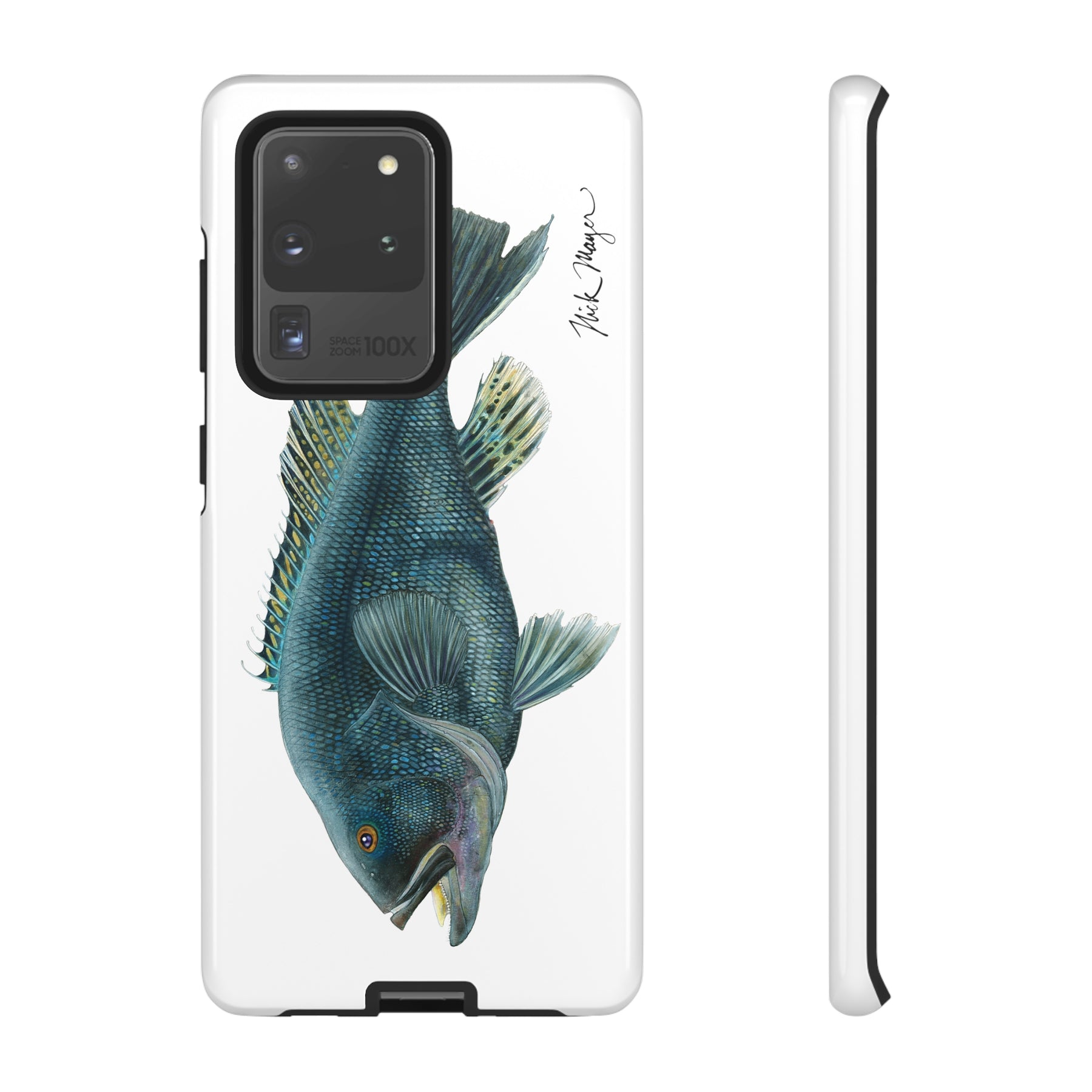Protect Your Phone with a Durable, Artistic Black Sea Bass Case