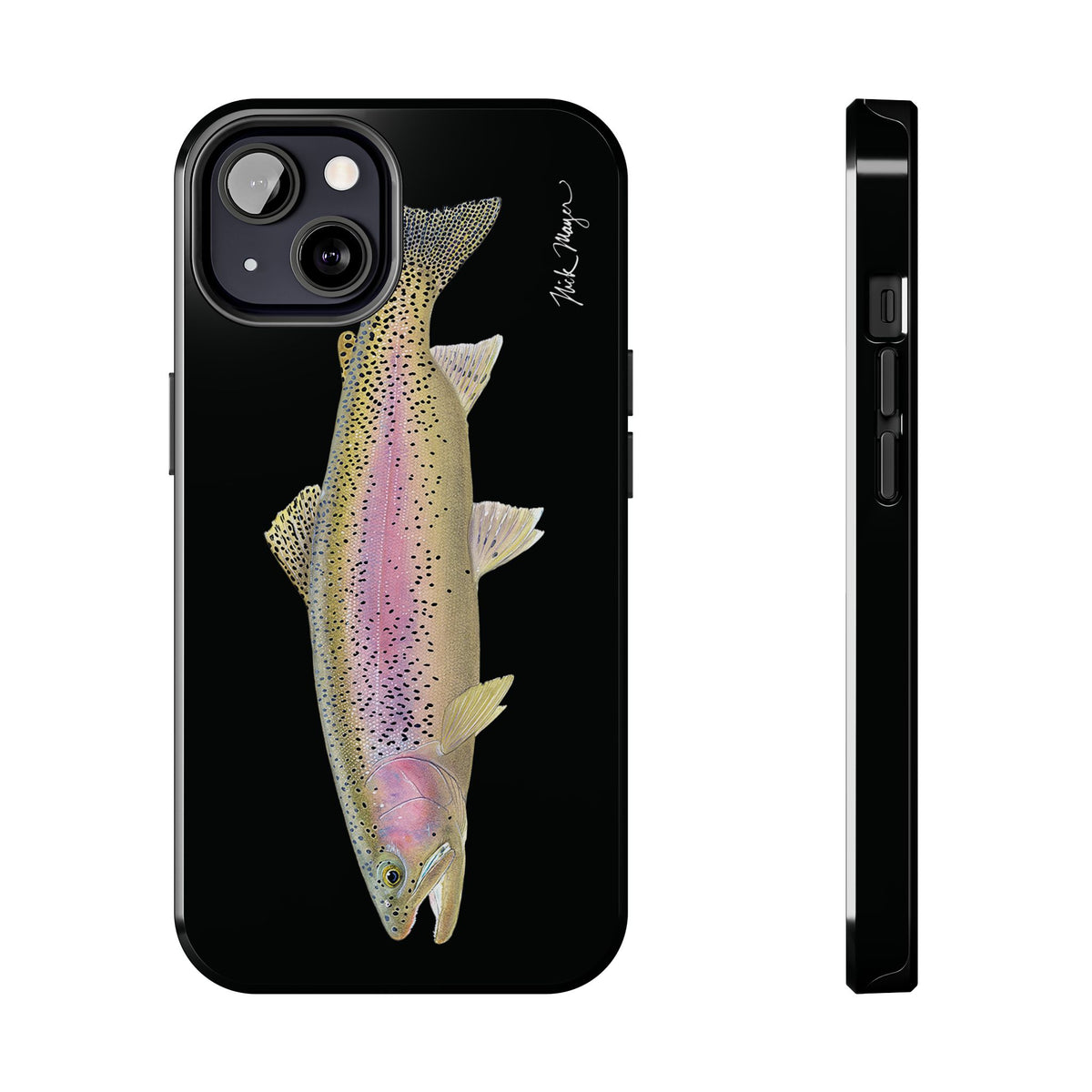 Rainbow Trout 3 Black iPhone Case Printify
