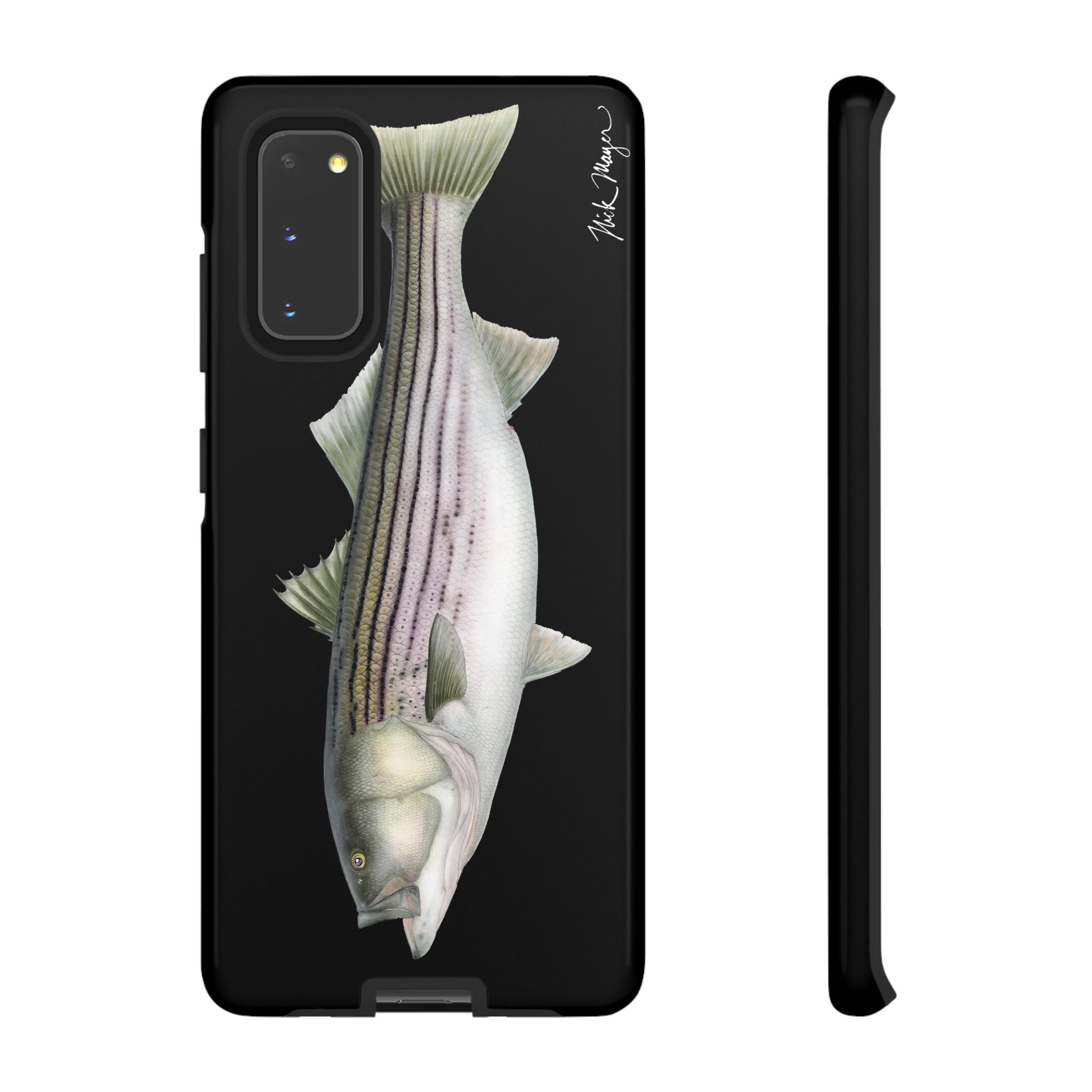 30 lb Striper Black Phone Case (Samsung) Printify