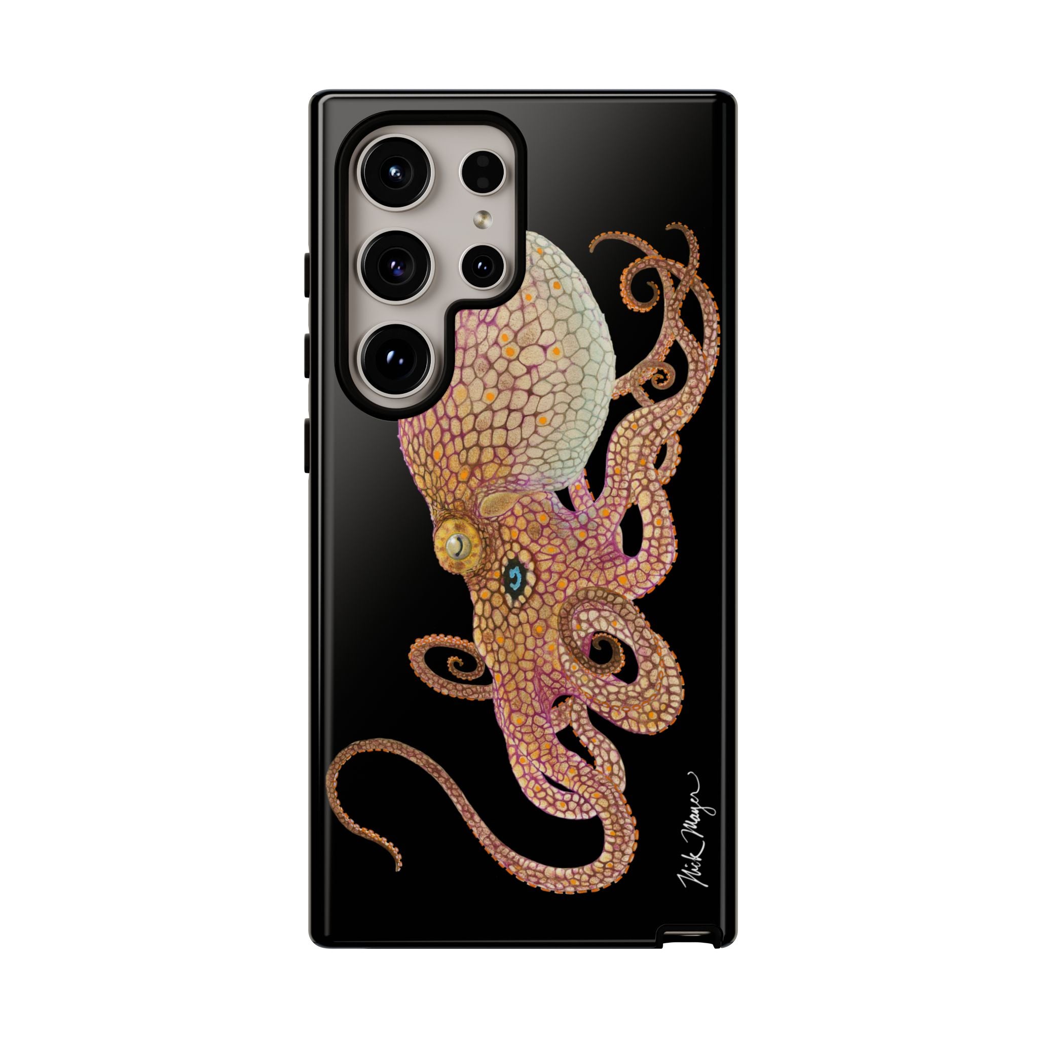 Two Spot Octopus Black Phone Case (Samsung)