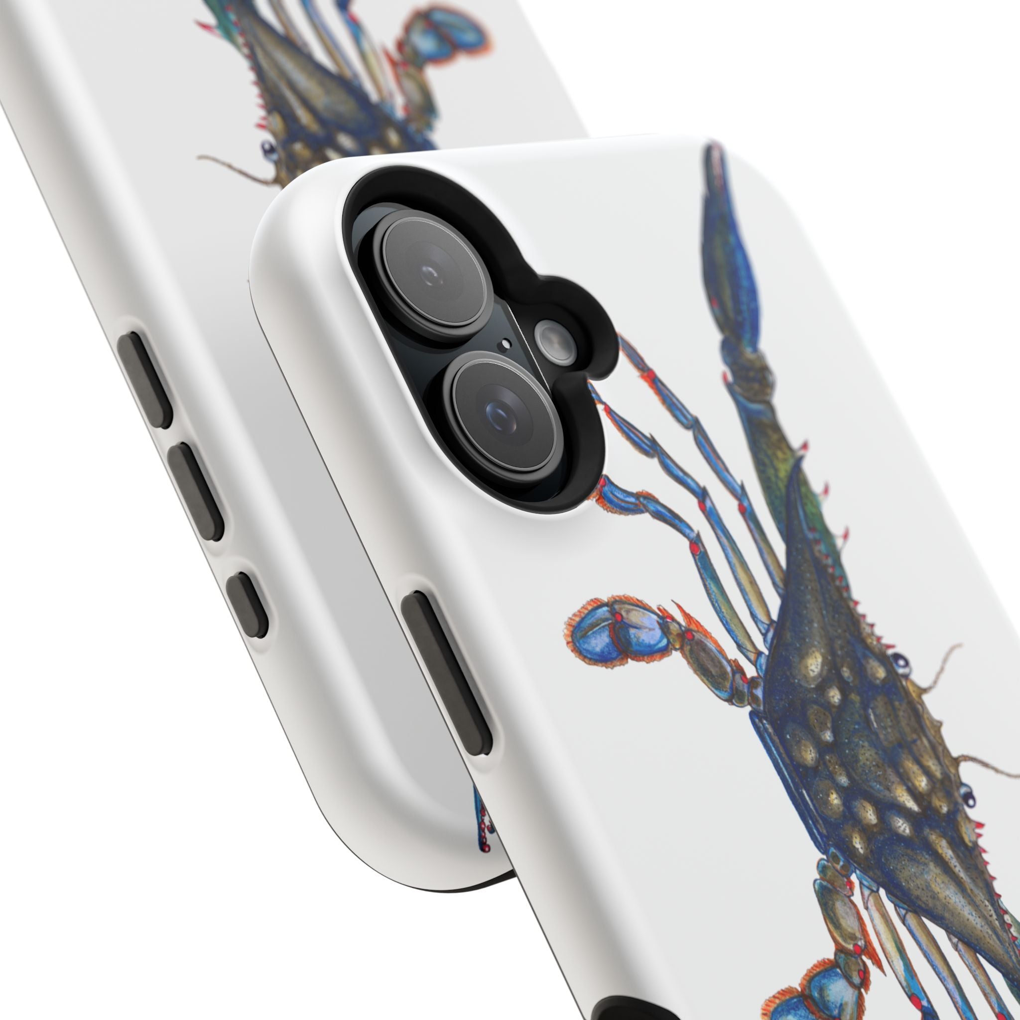 Blue Crab MagSafe White iPhone Case