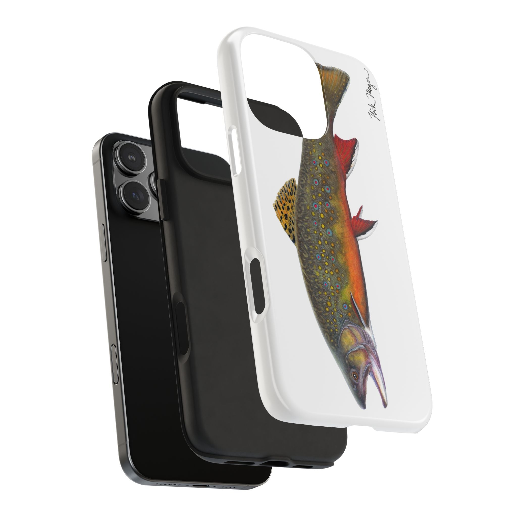 Brook Trout White Phone Case (iPhone)