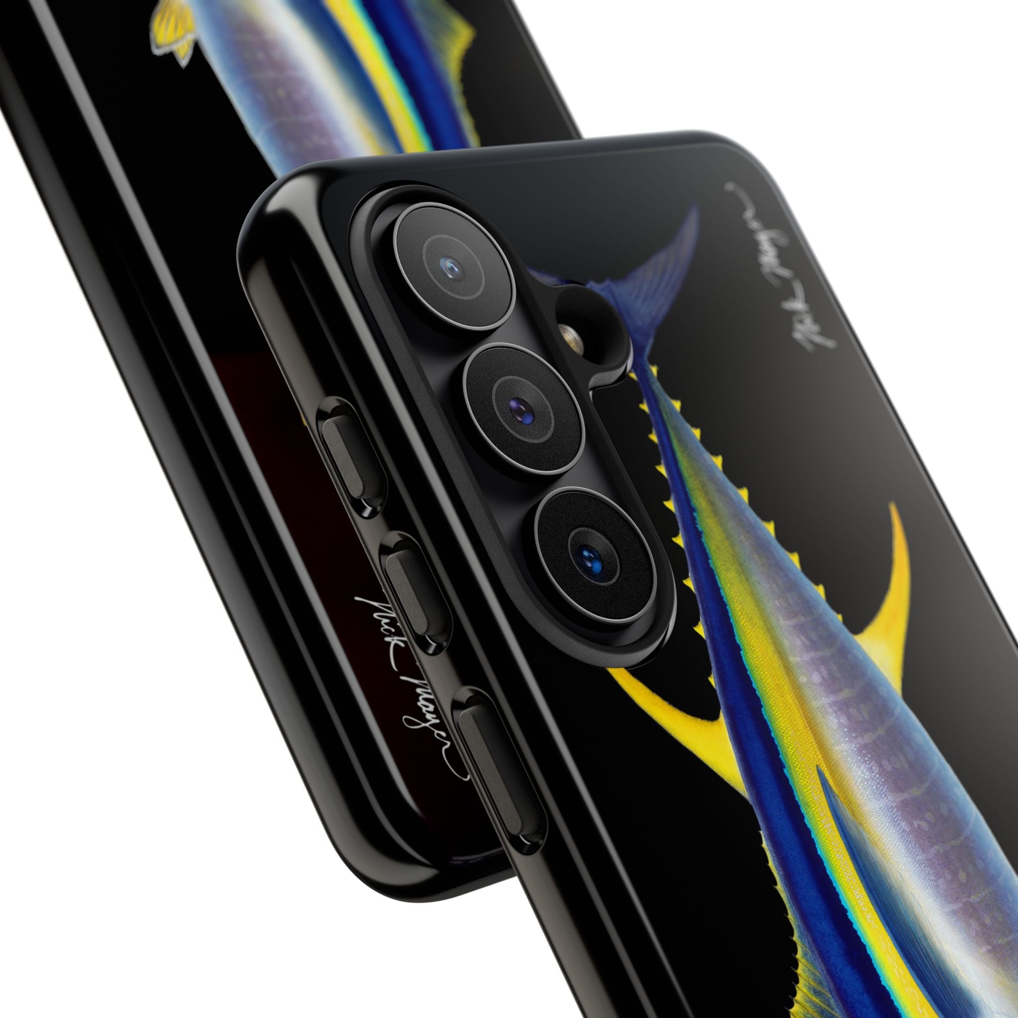 Yellowfin Tuna Black Phone Case (Samsung) Printify
