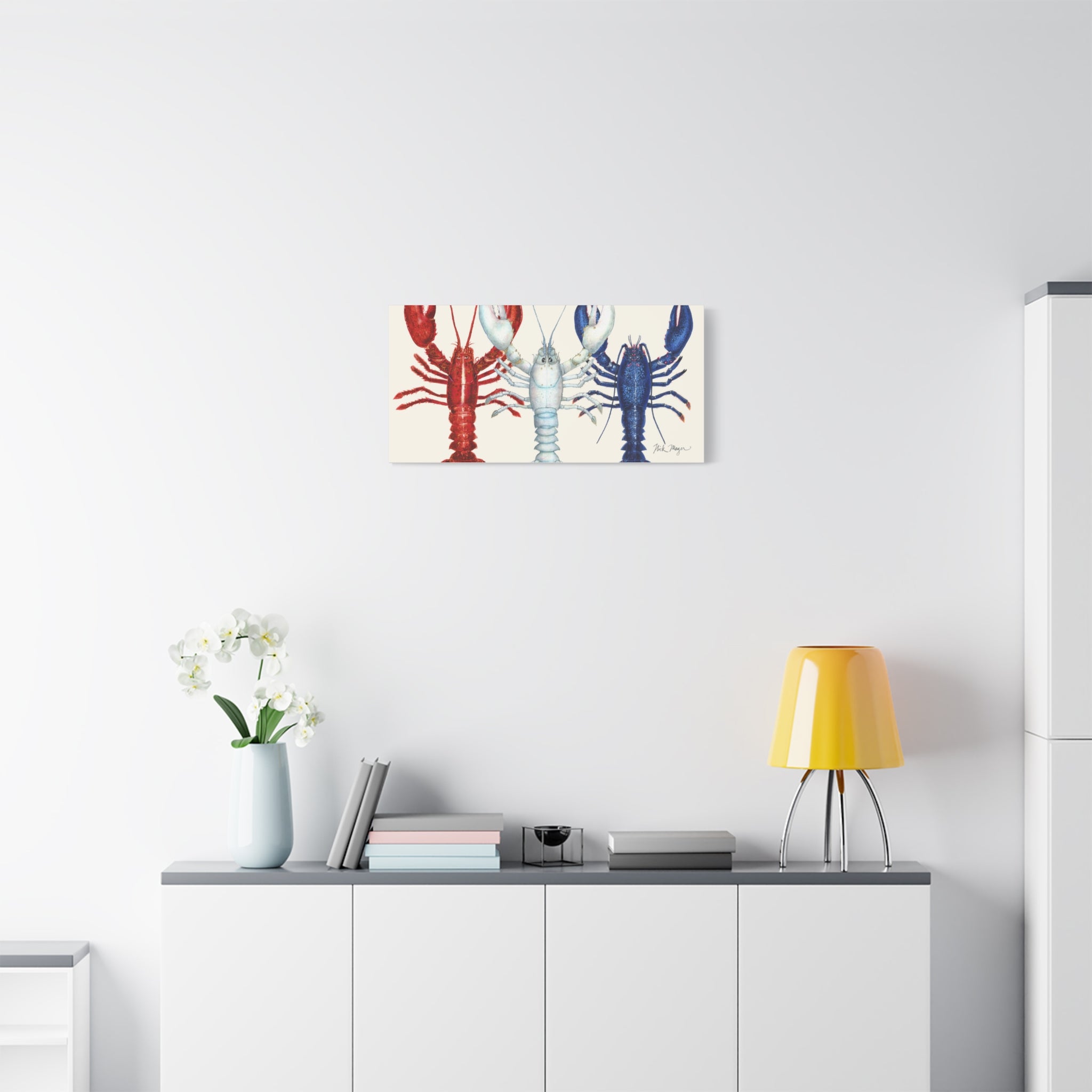 American Lobsters Trio Canvas Print Printify