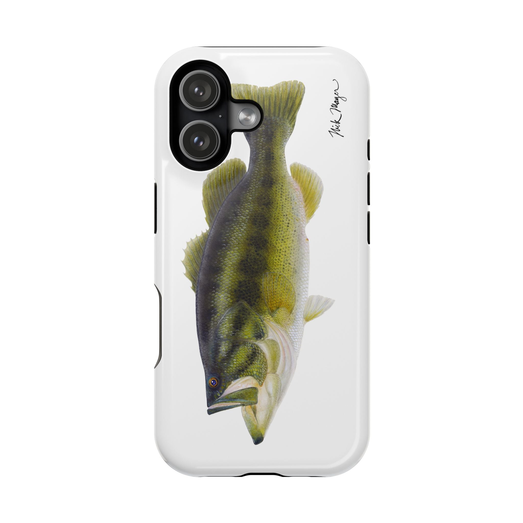 Largemouth Bass MagSafe White iPhone Case