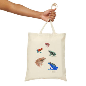 Tree Frogs Cotton Canvas Tote Bag