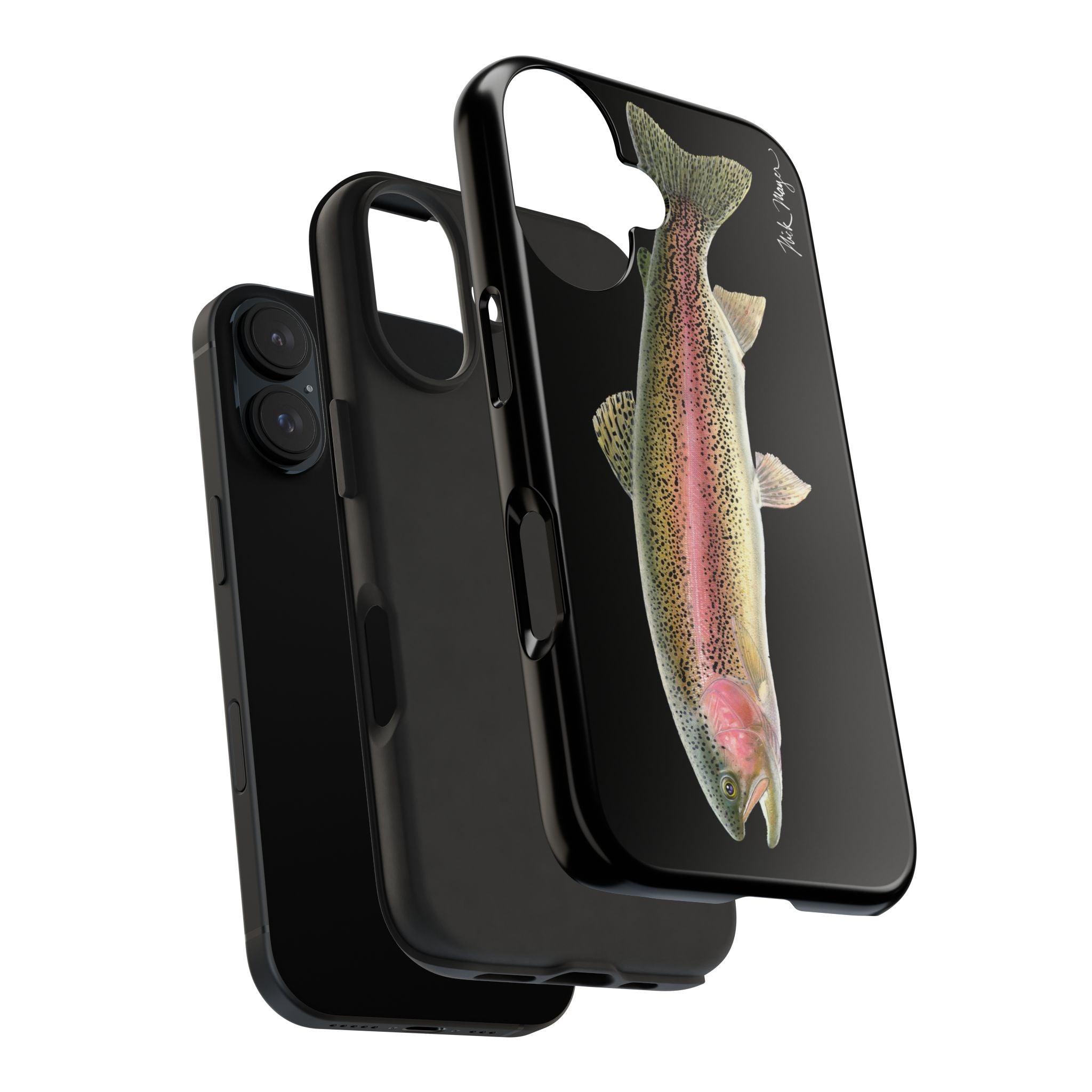 Rainbow Trout Black Phone Case (iPhone)