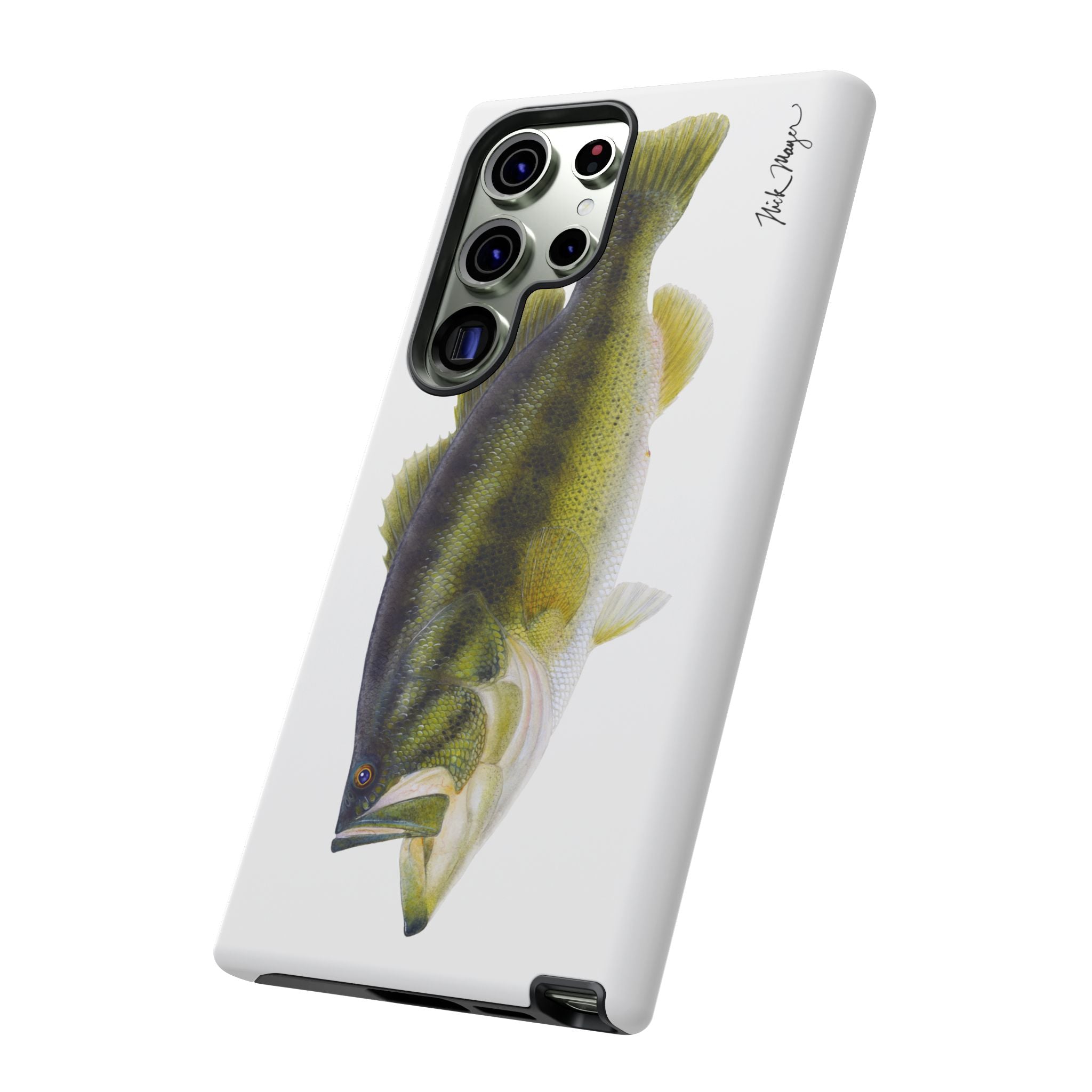 Largemouth Bass White Phone Case (Samsung) Printify
