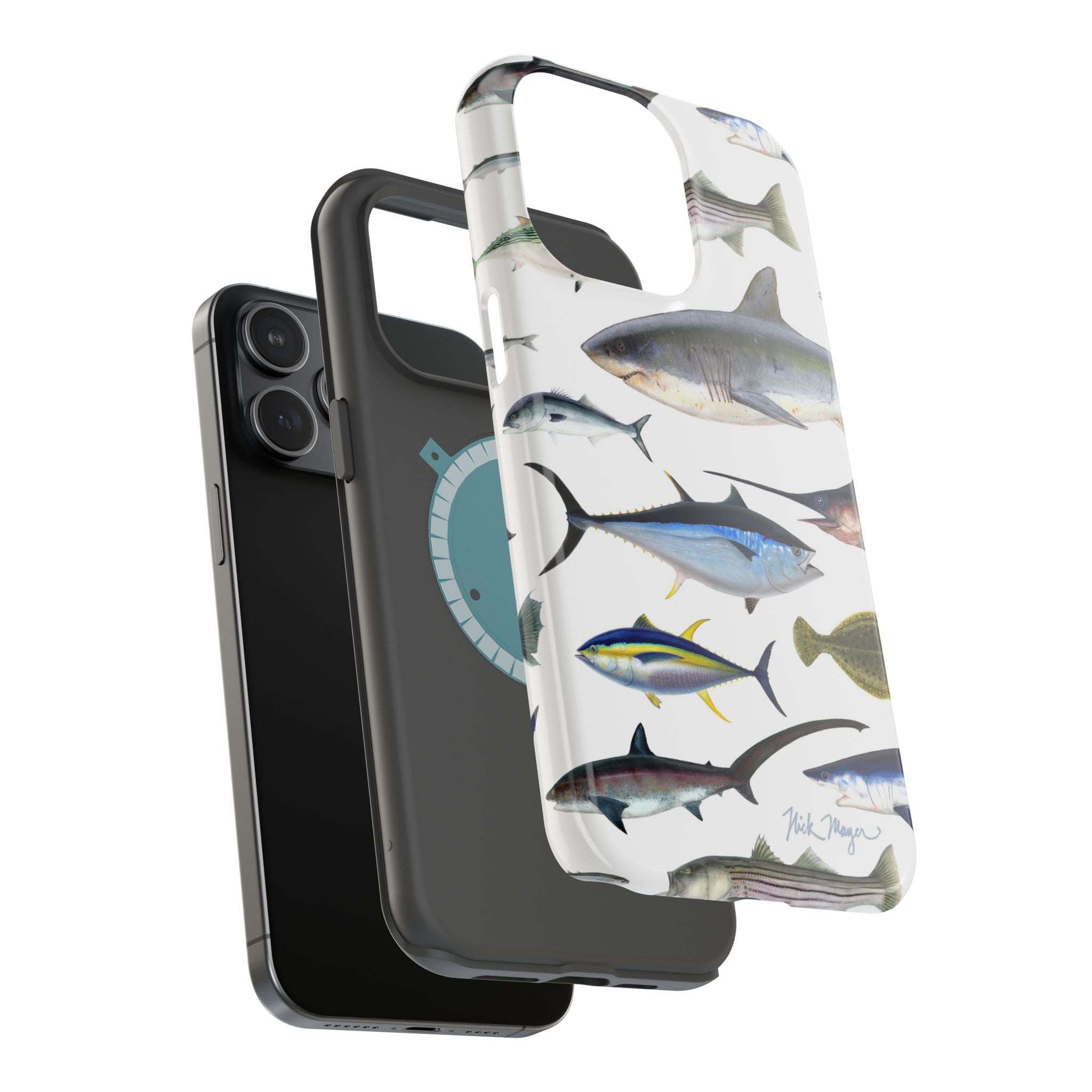 New England Fish White MagSafe iPhone Case