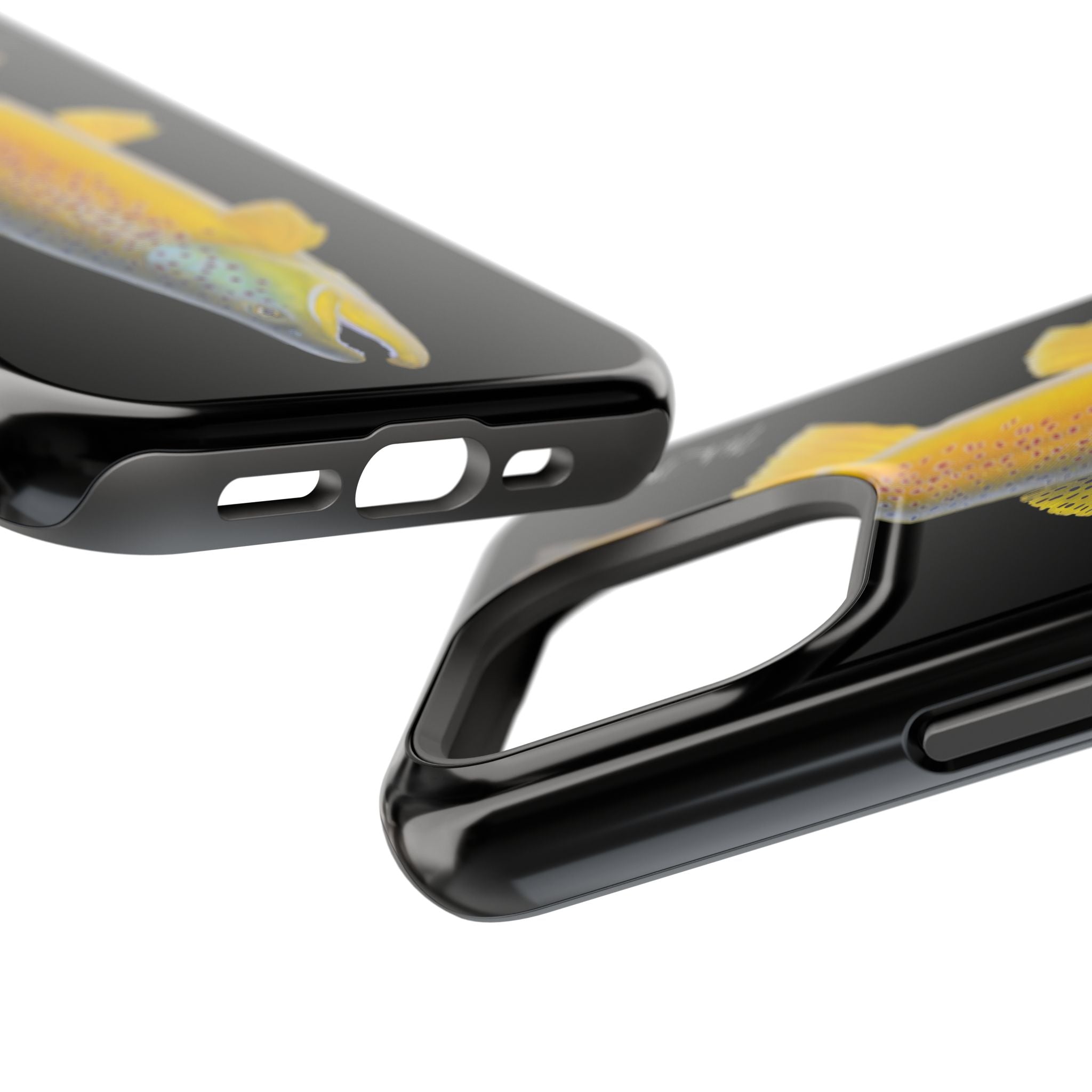 Brown Trout 3 Black MagSafe iPhone Case
