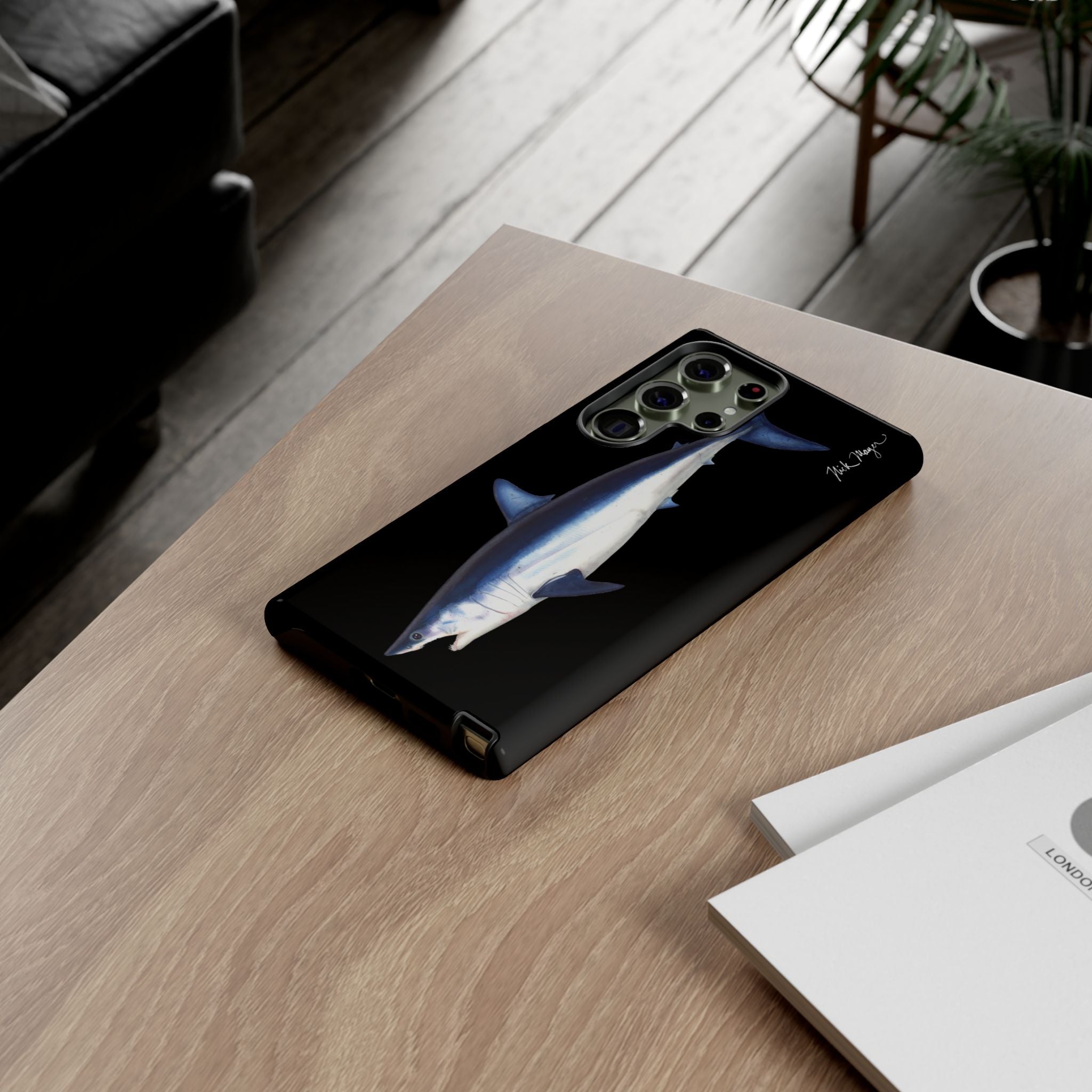 Mako Shark Black Phone Case (Samsung)