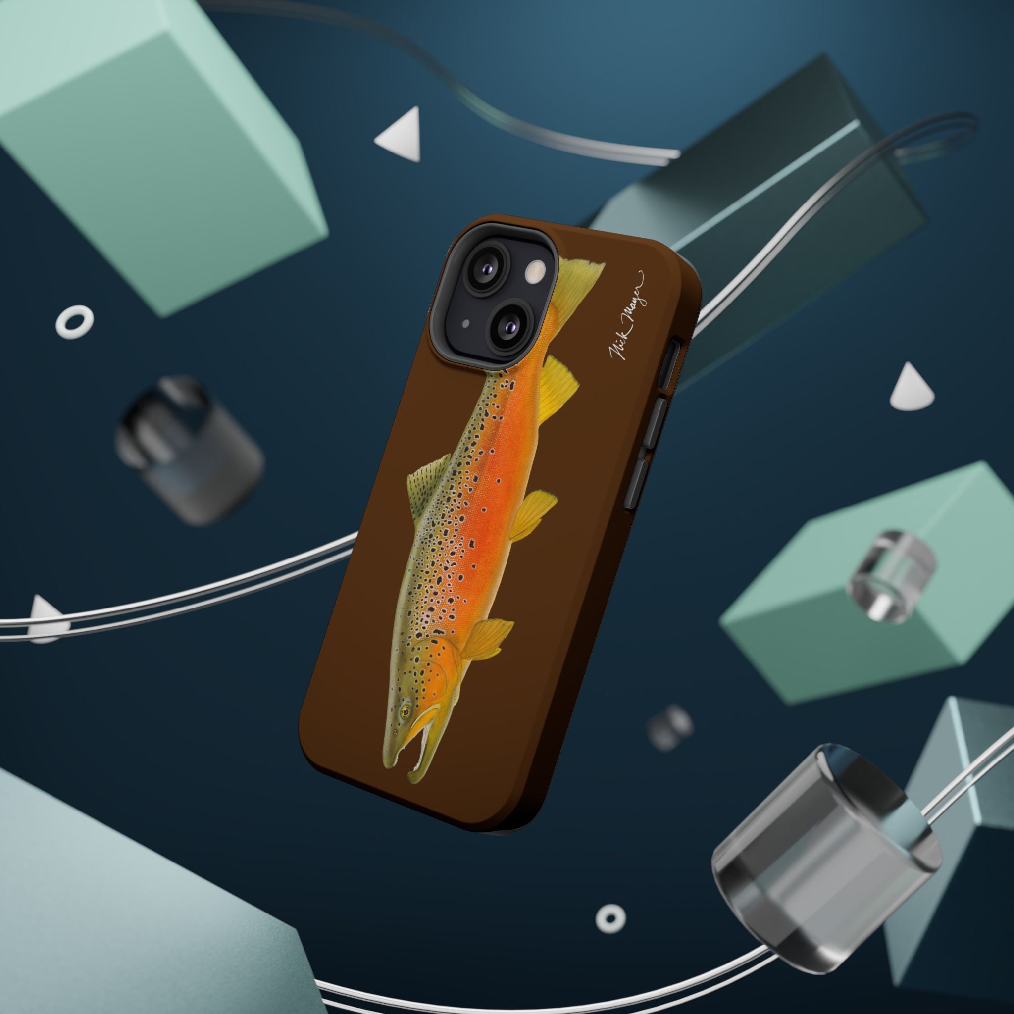 Brown Trout 2 Brown MagSafe iPhone Case, Limited Run