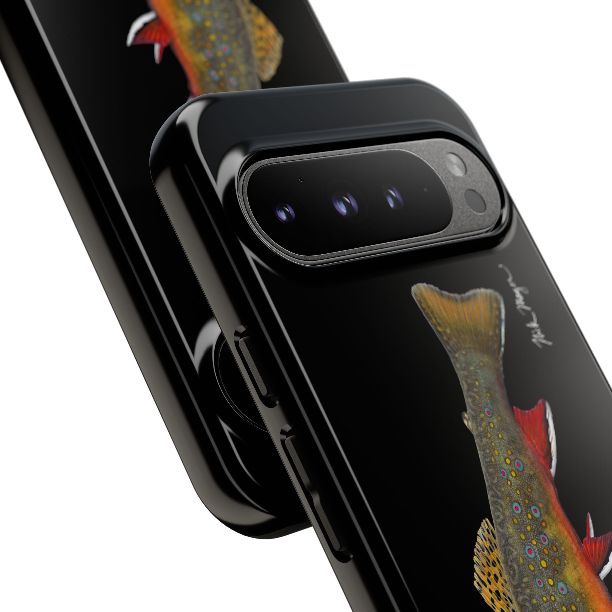 Brook Trout Black Phone Cases (Samsung) Printify