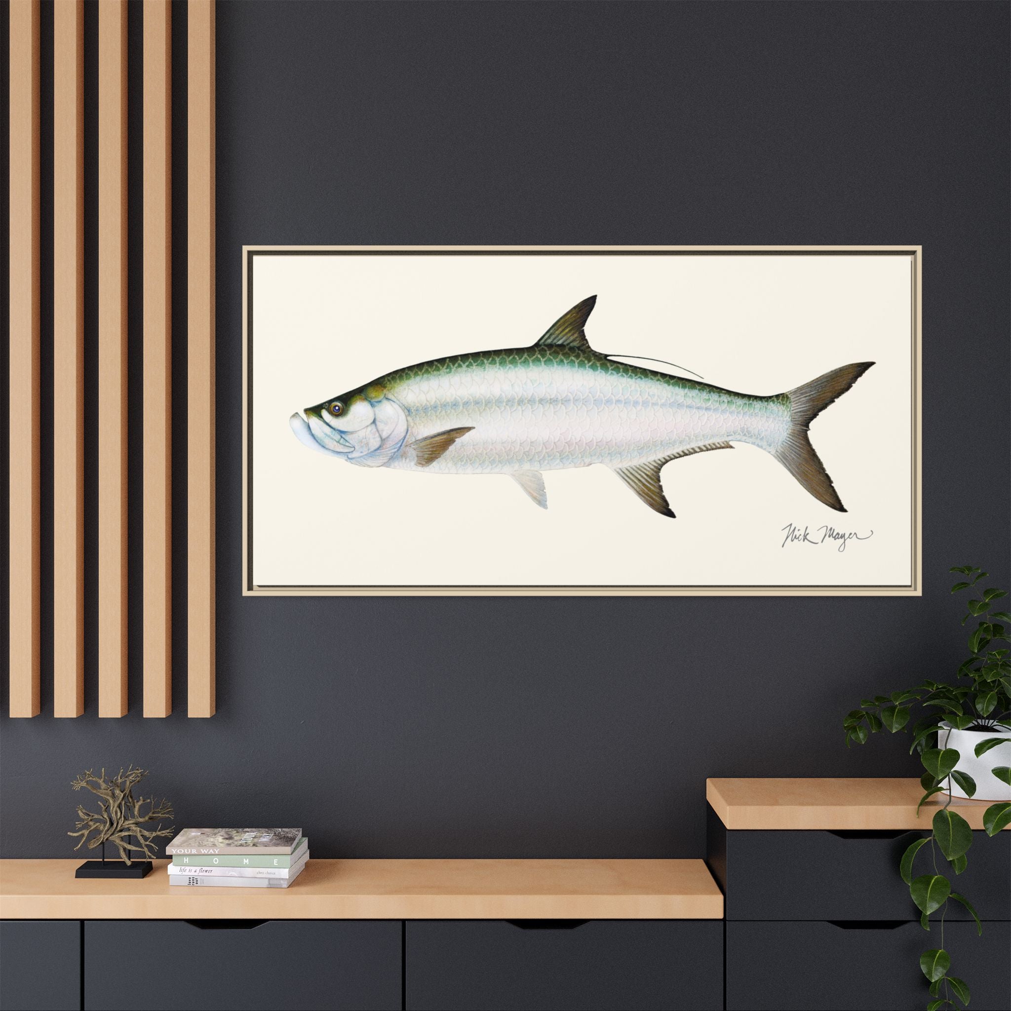 Tarpon Framed Canvas Print Printify