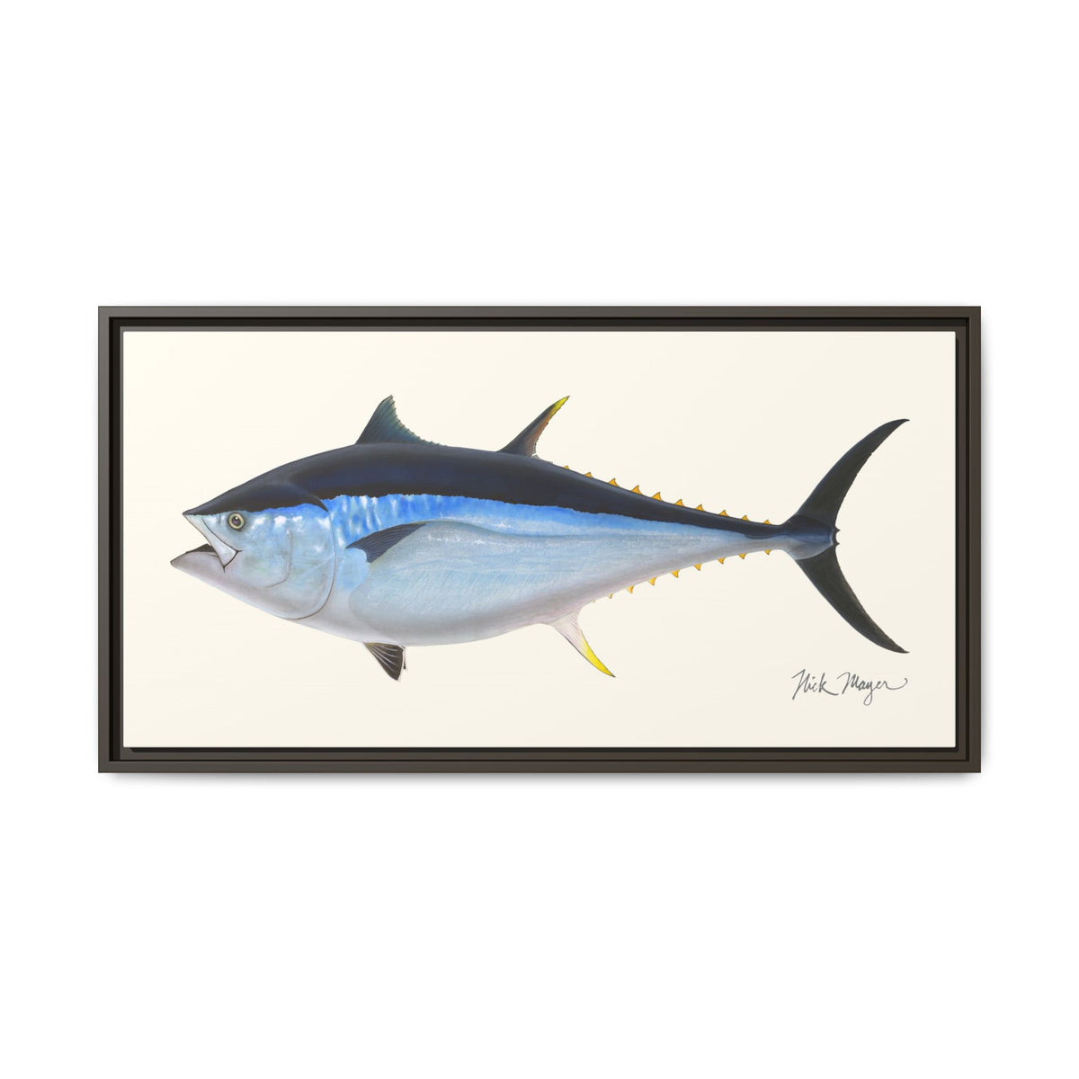 Giant Bluefin Tuna 2 Framed Canvas Print Printify