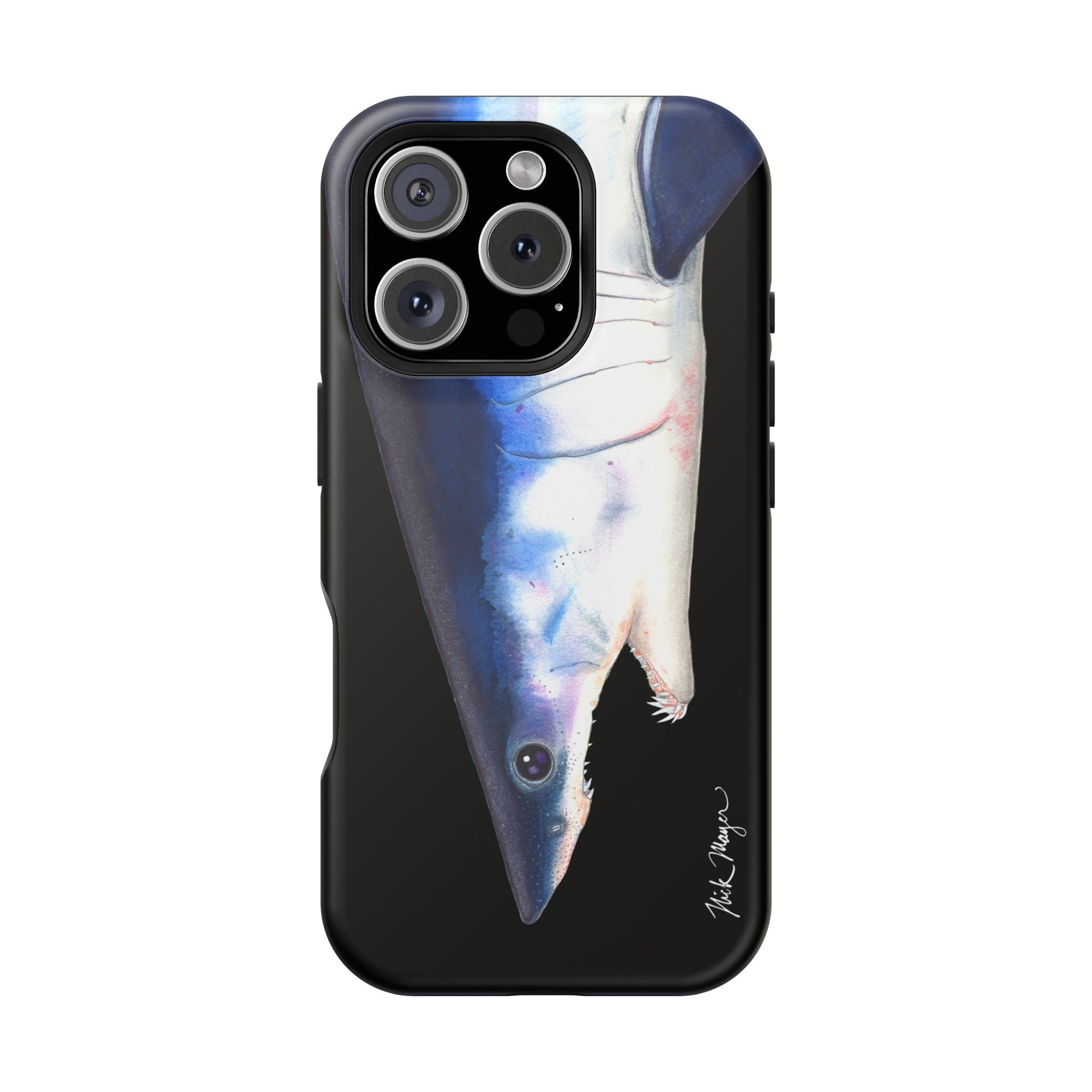 Mako Shark Face MagSafe Black iPhone Case