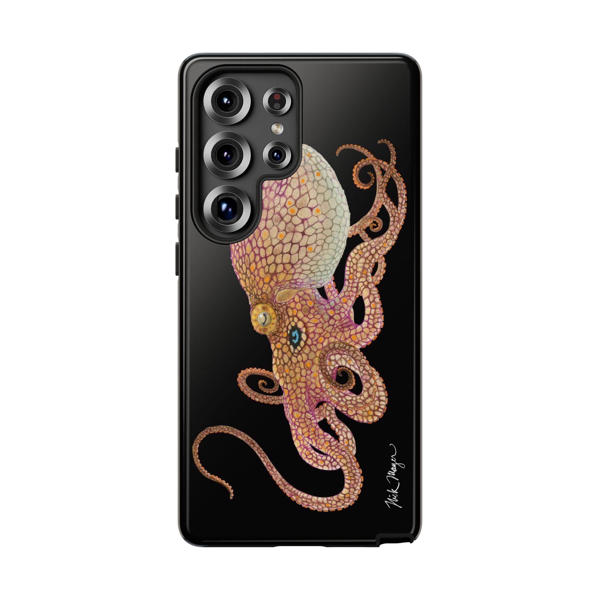 Two Spot Octopus Black Phone Case (Samsung)