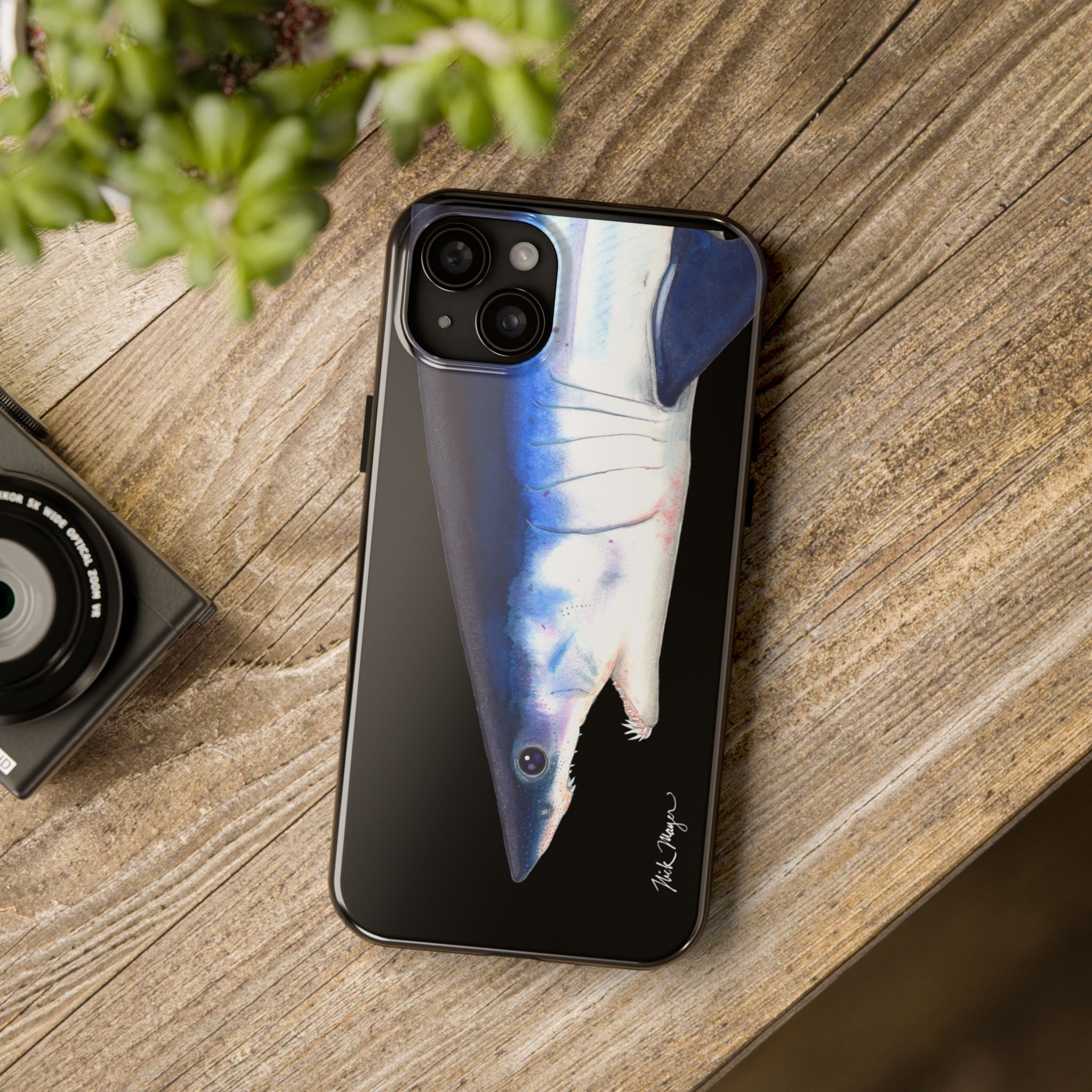 Mako Shark Face Black Case (iPhone)
