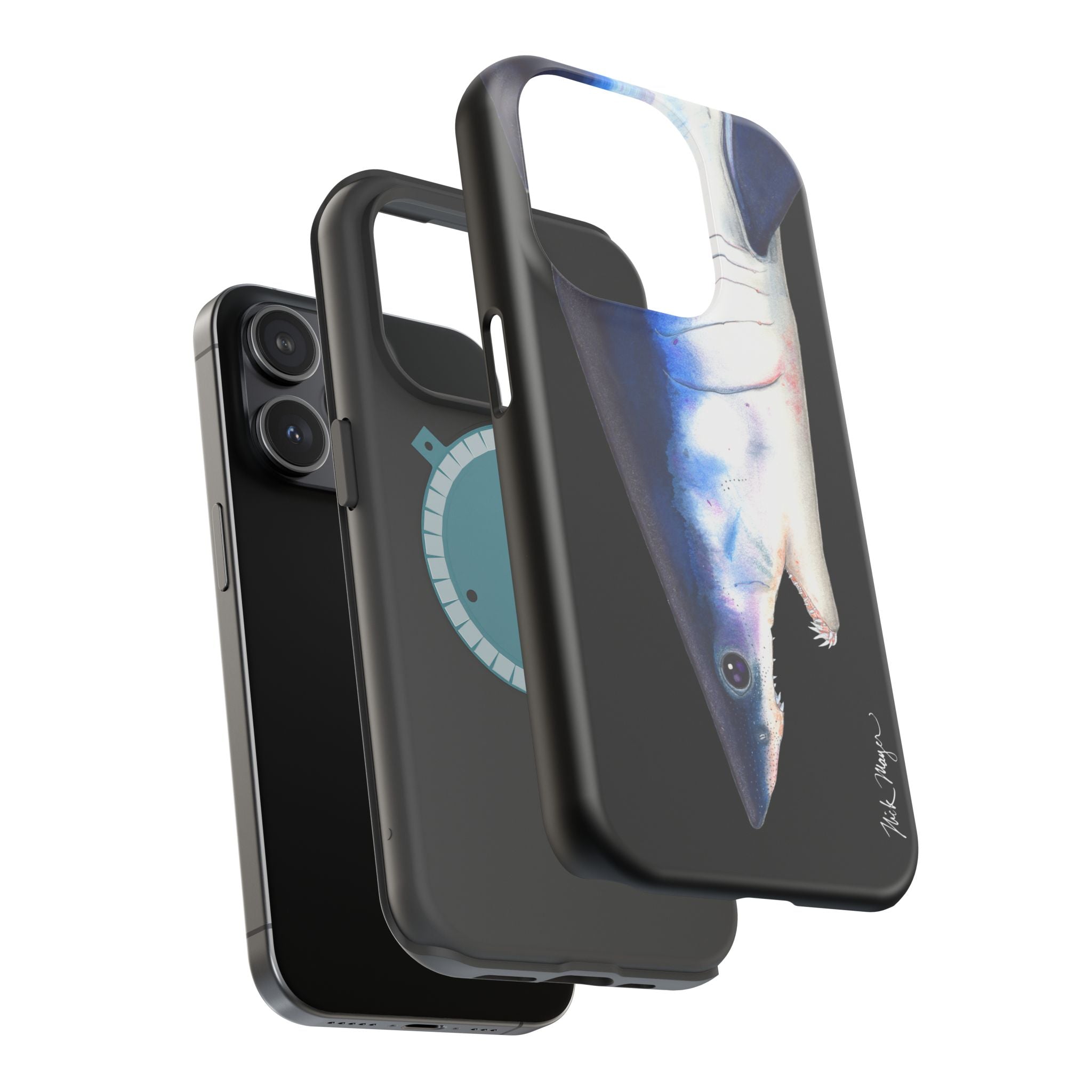 Mako Shark Face MagSafe Black iPhone Case