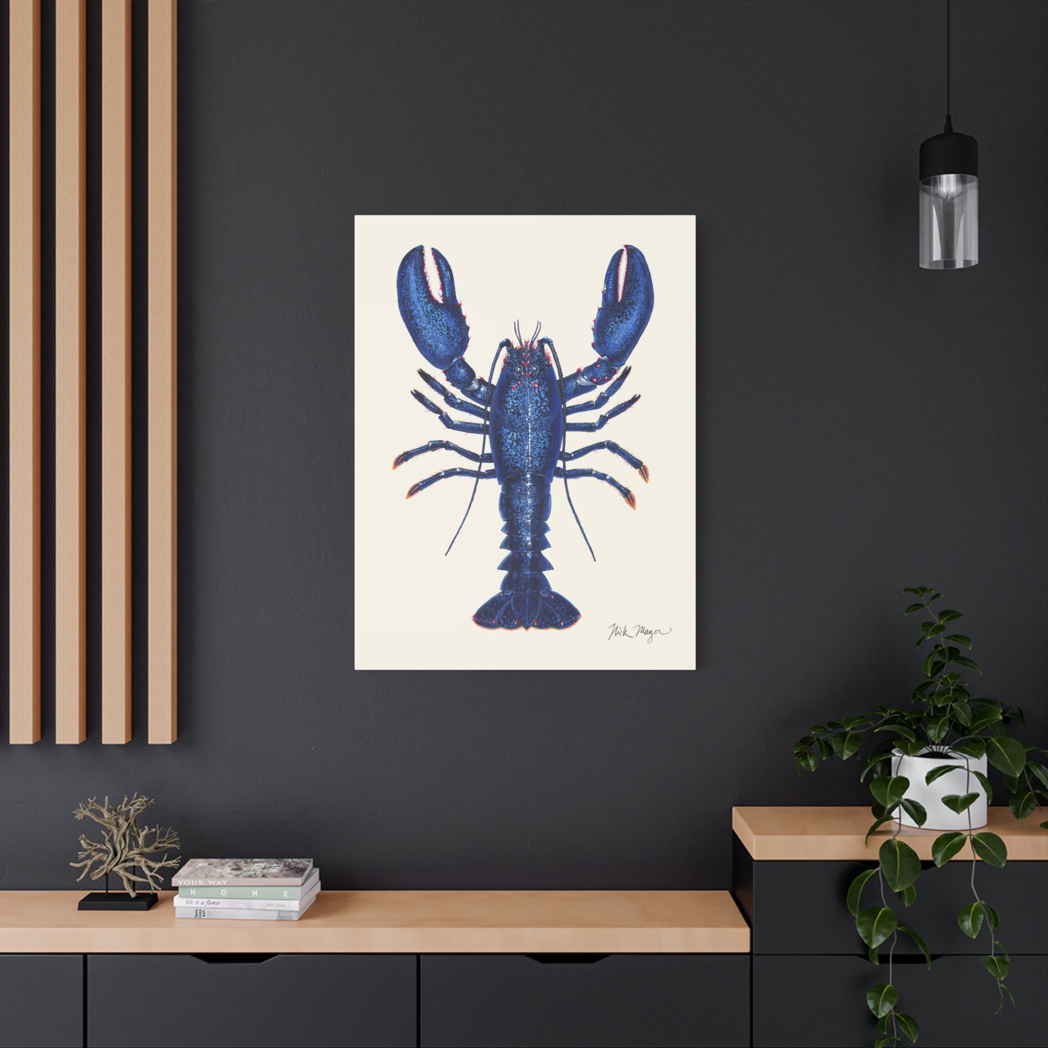 Blue Lobster II Canvas Print