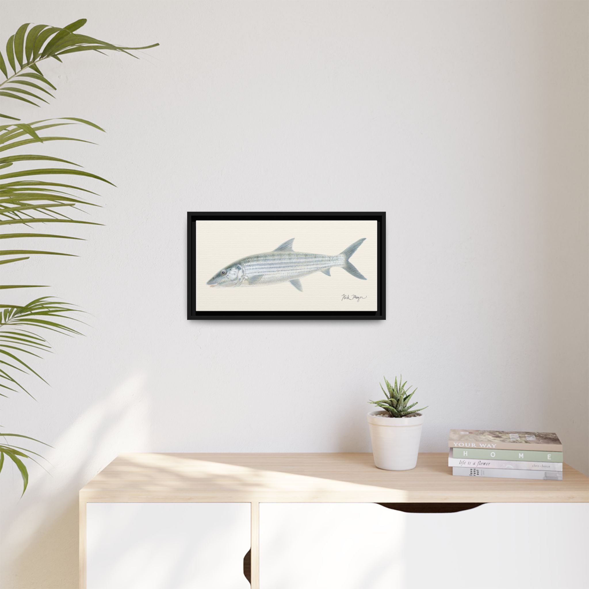 Bonefish Framed Canvas Print Printify