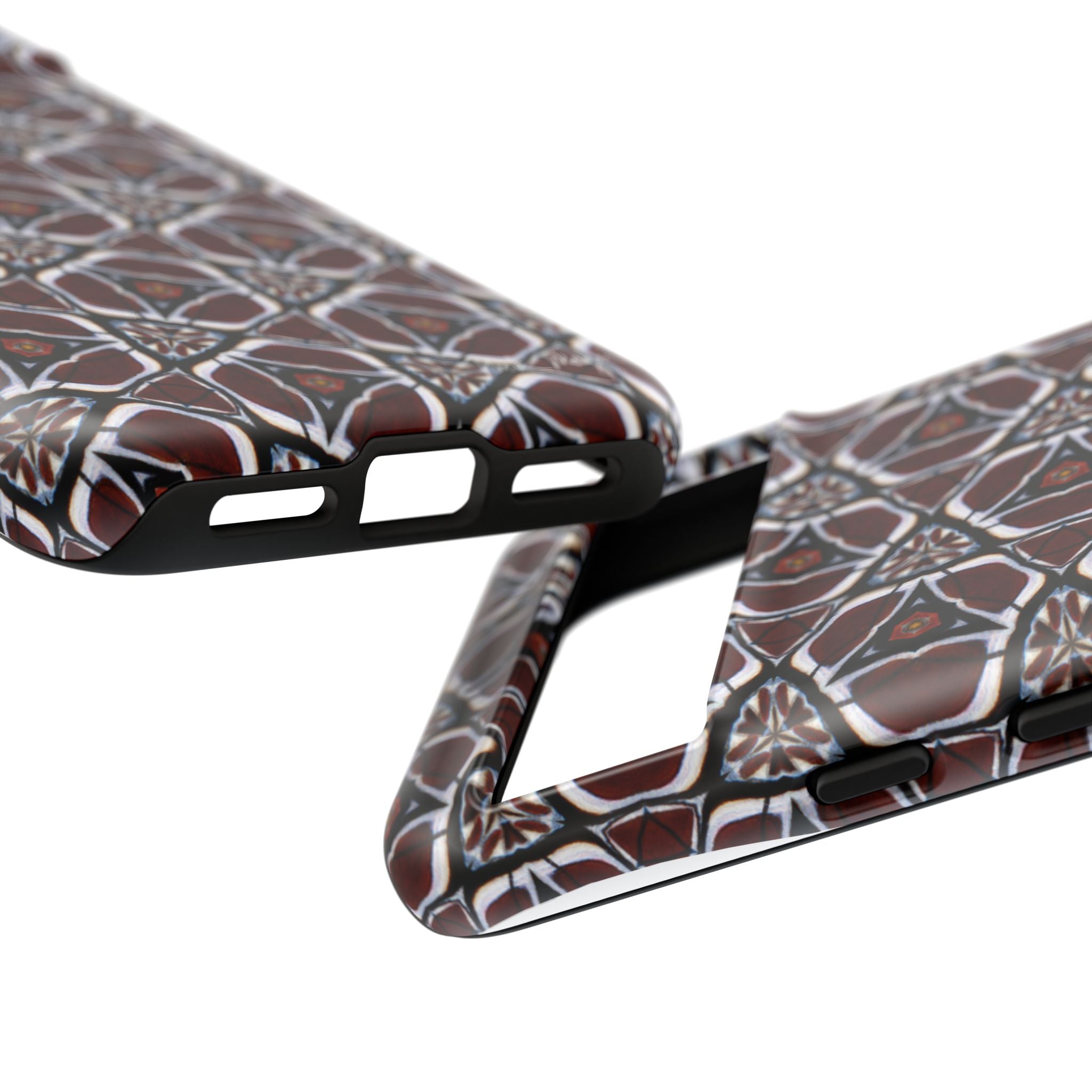 Maroon Butterfly Pattern Phone Case (Samsung)