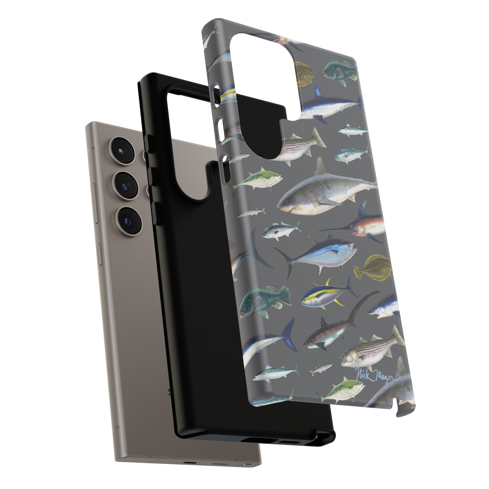 New England Offshore Fish Grey Phone Case, NEW!  (Samsung)