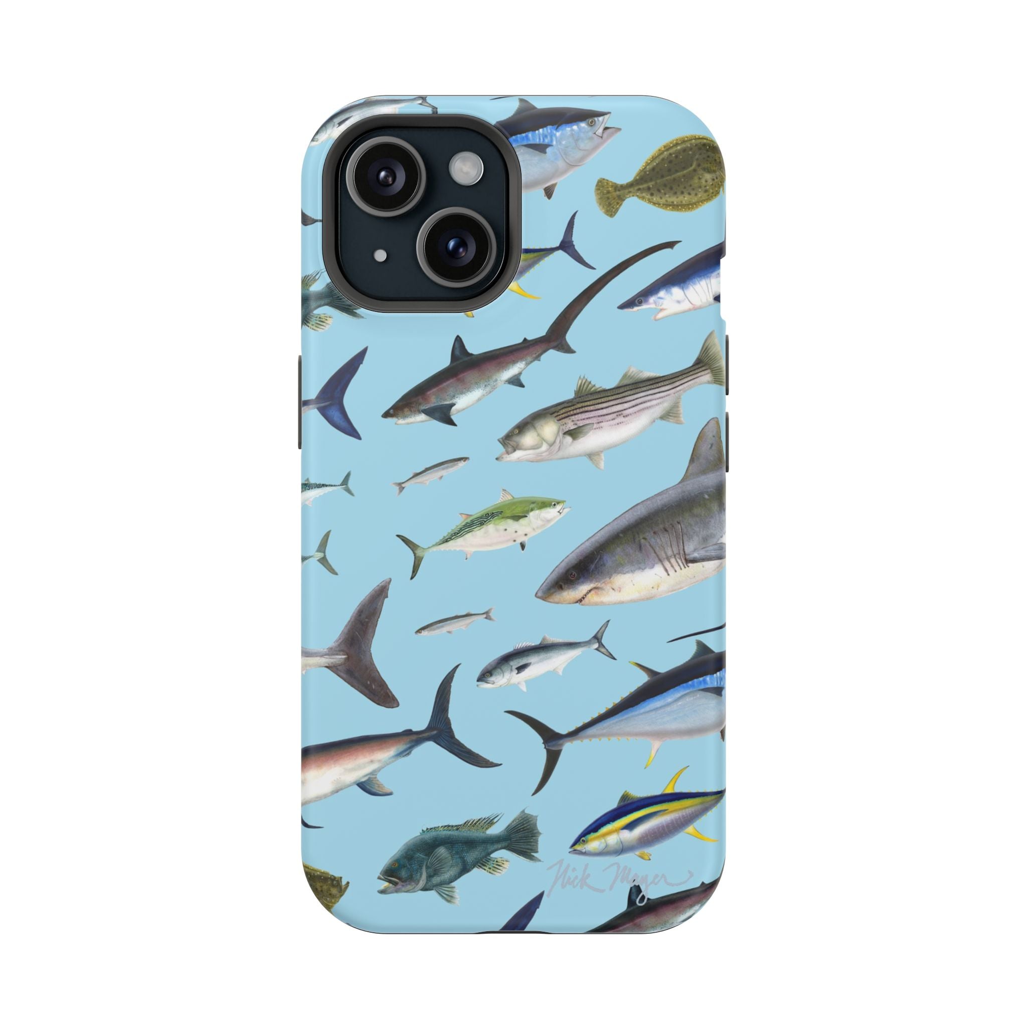 New England Fish Blue MagSafe iPhone Case