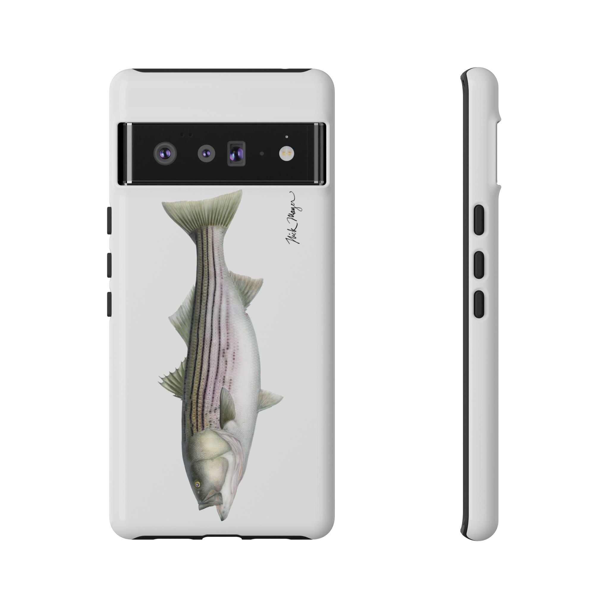 30 lb Striper White Phone Case (Samsung) Printify