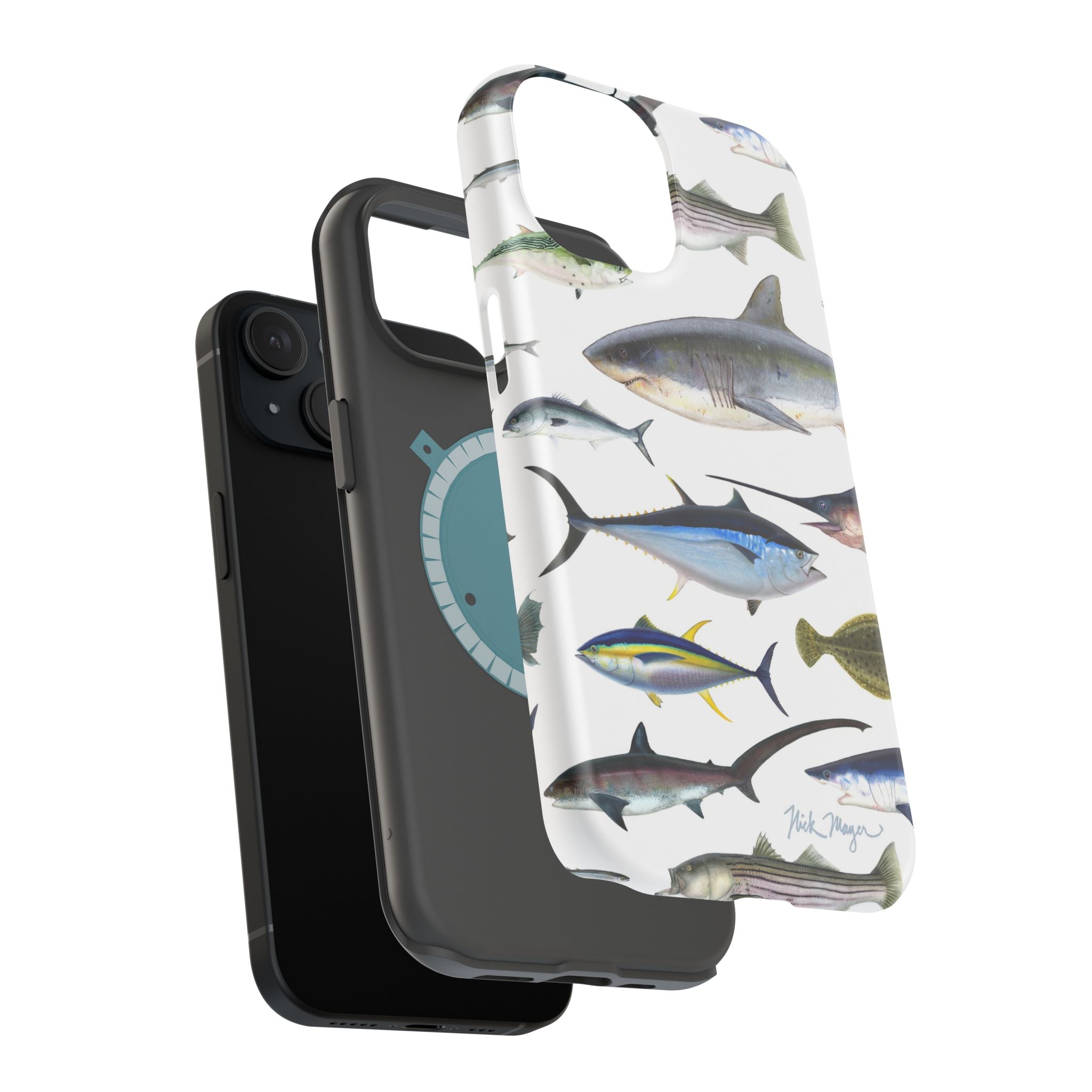 New England Fish White MagSafe iPhone Case