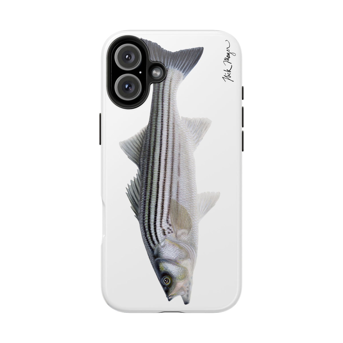 Schoolie Striper White Phone Case (iPhone) Printify