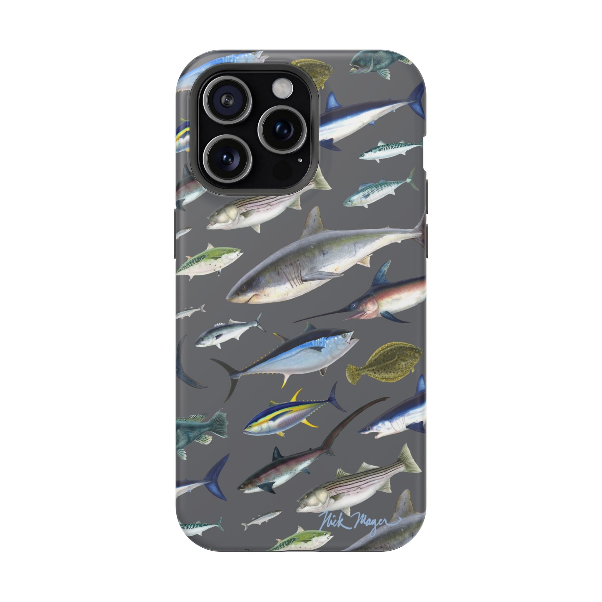 New England Offshore Fish Grey MagSafe iPhone Case