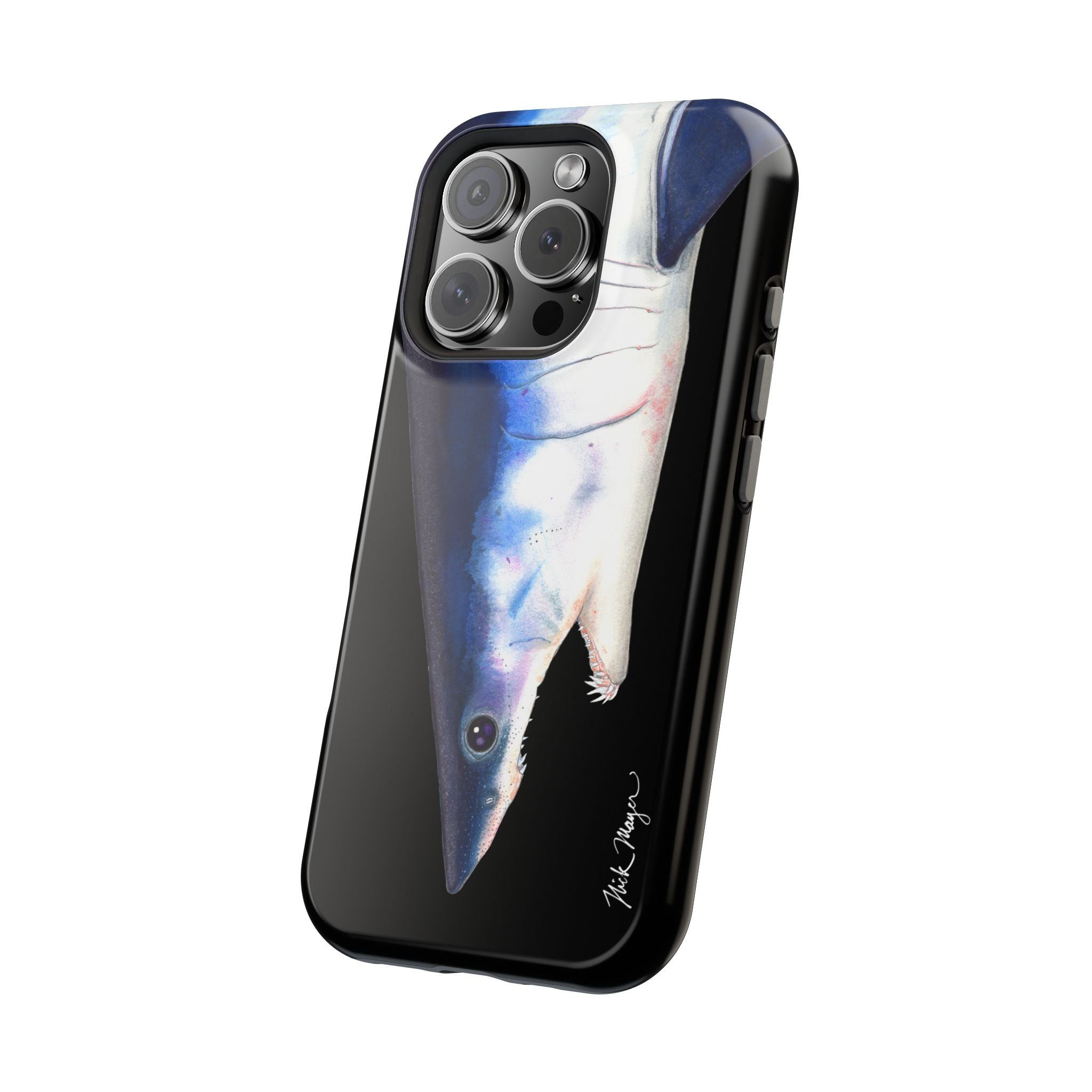 Mako Shark Face MagSafe Black iPhone Case