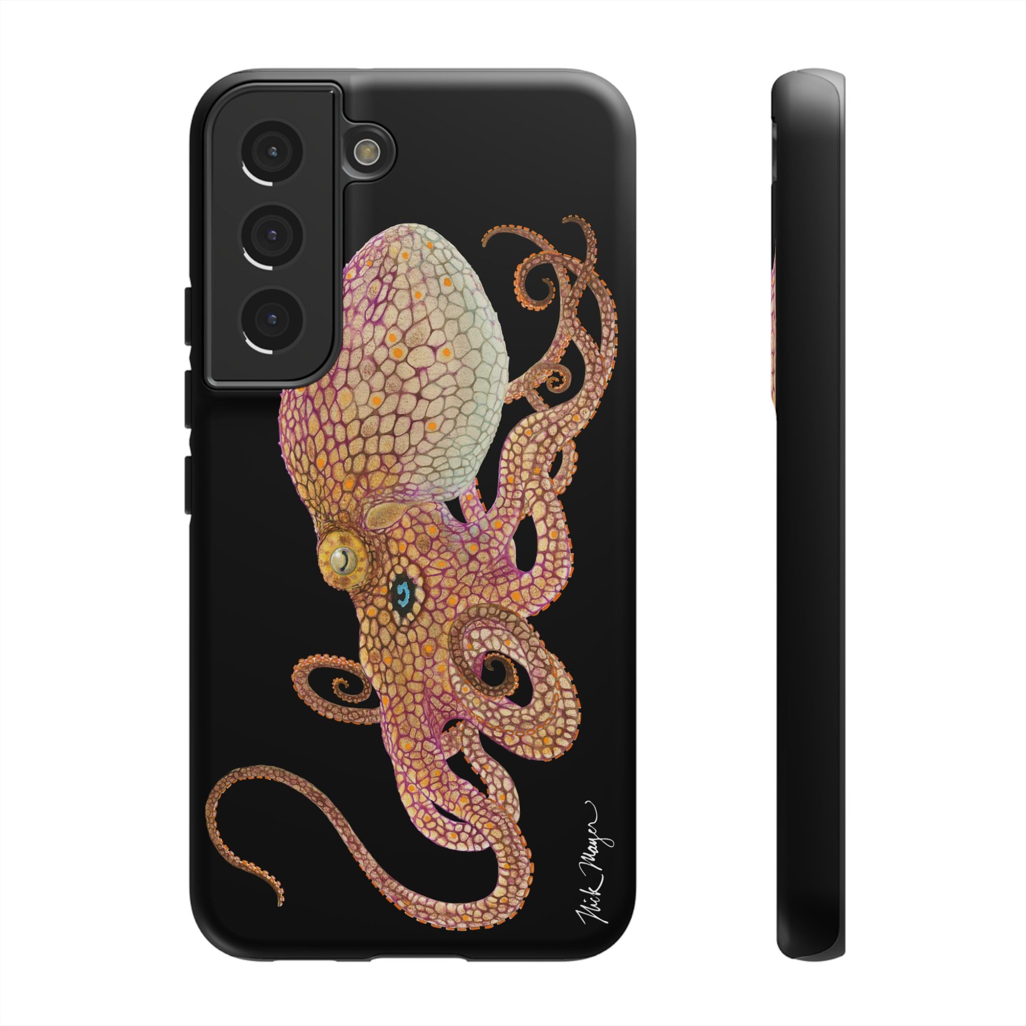 Two Spot Octopus Black Phone Case (Samsung)