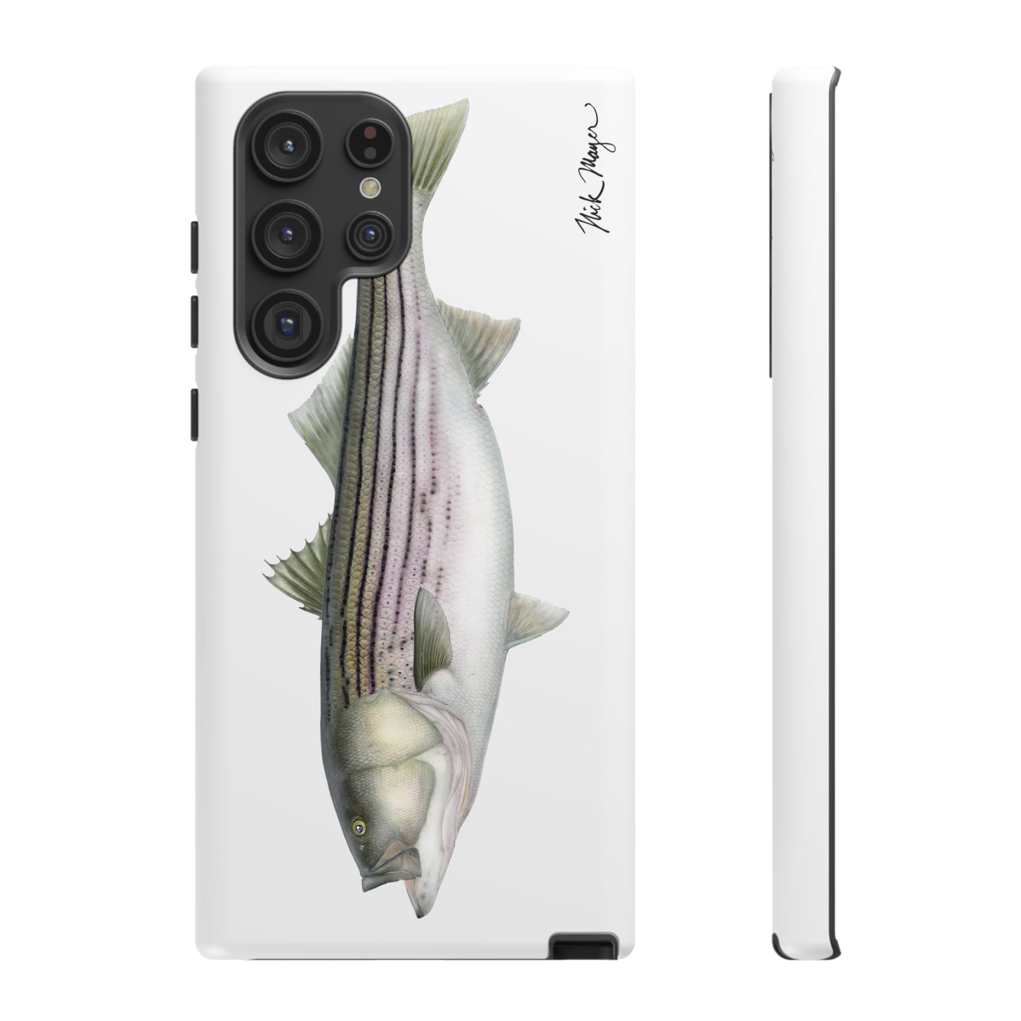 30 lb Striper White Phone Case (Samsung) Printify