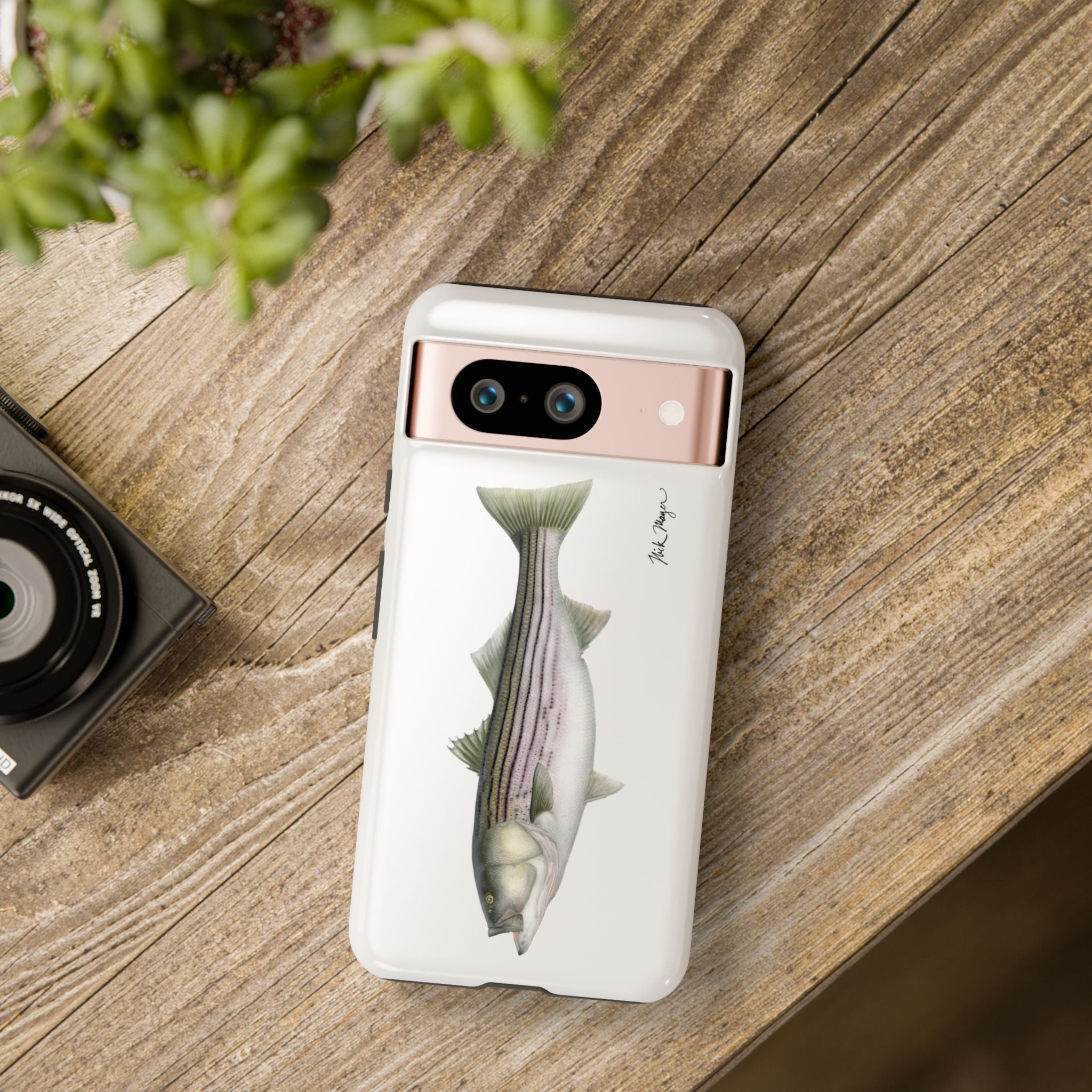 30 lb Striper White Phone Case (Samsung) Printify