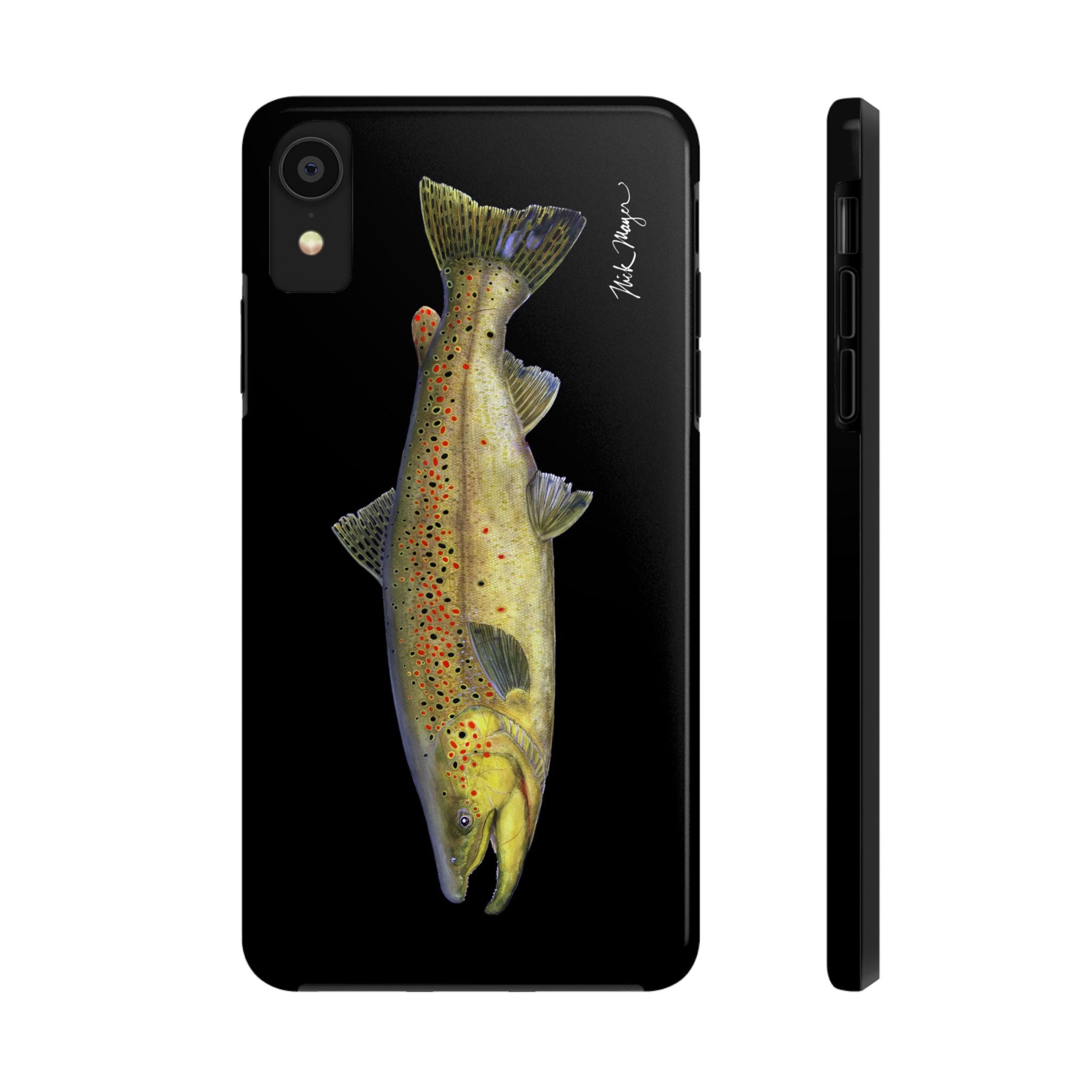 Brown Trout Black Phone Case (iPhone)