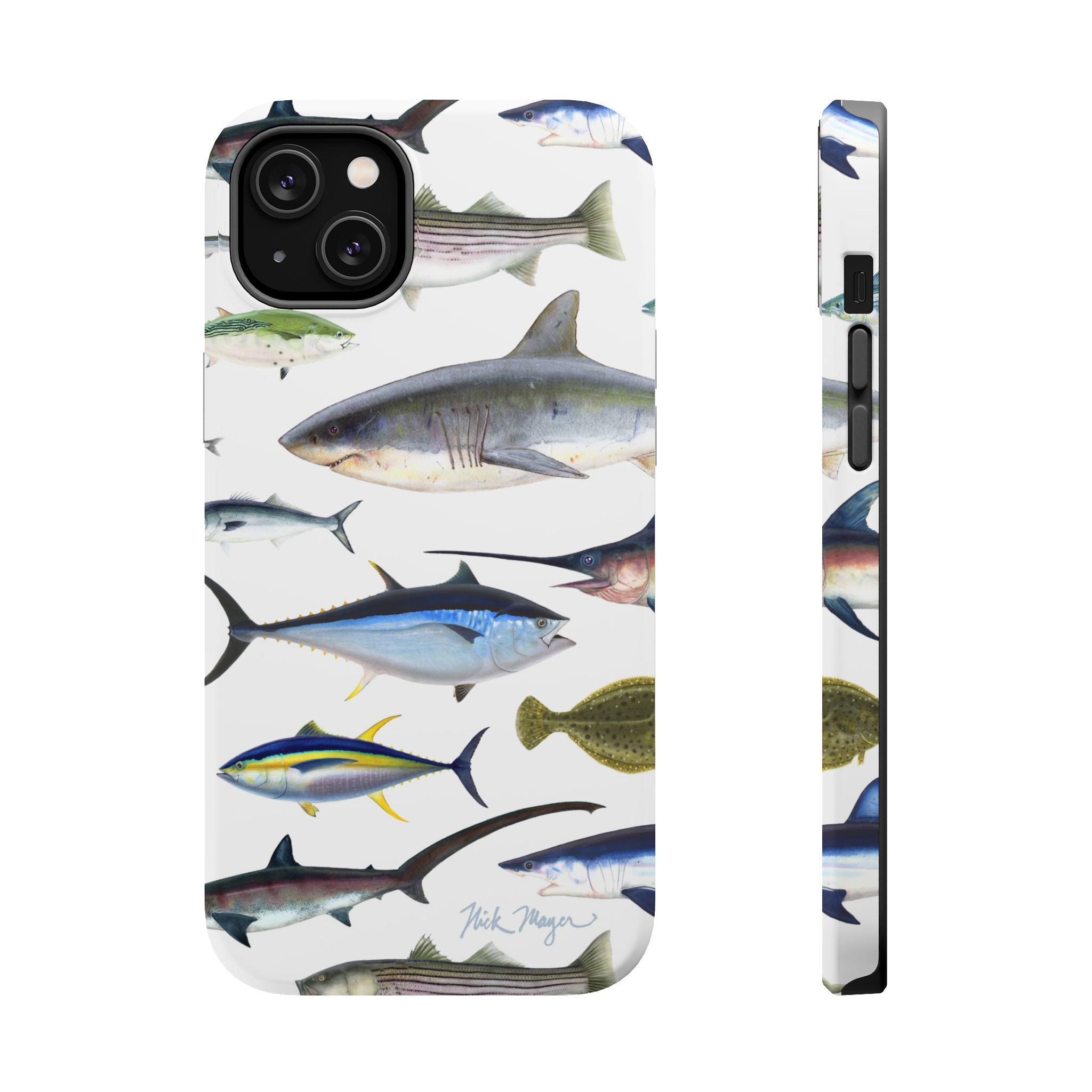 New England Fish White MagSafe iPhone Case