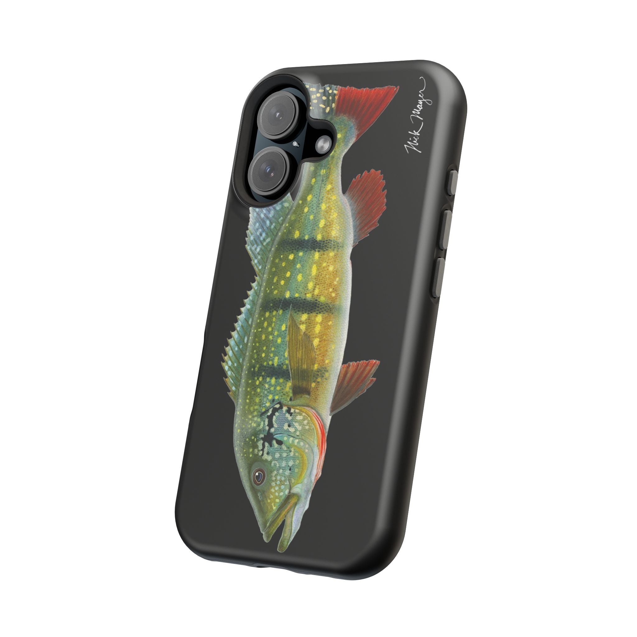 Peacock Bass MagSafe Black iPhone Case