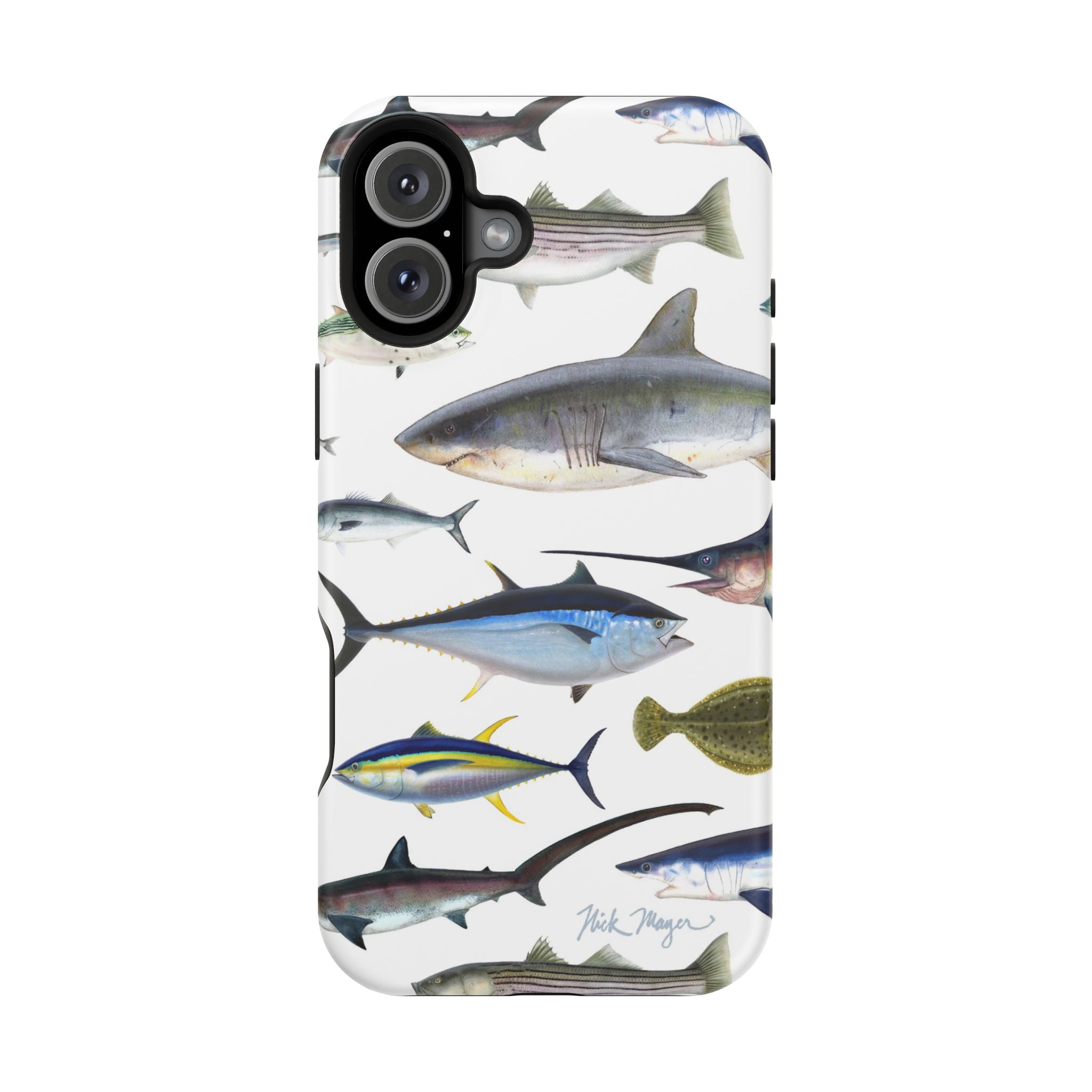 New England Fish White MagSafe iPhone Case